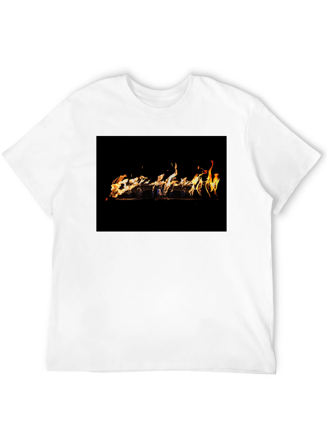 Fiery Graphic Black T-Shirt
