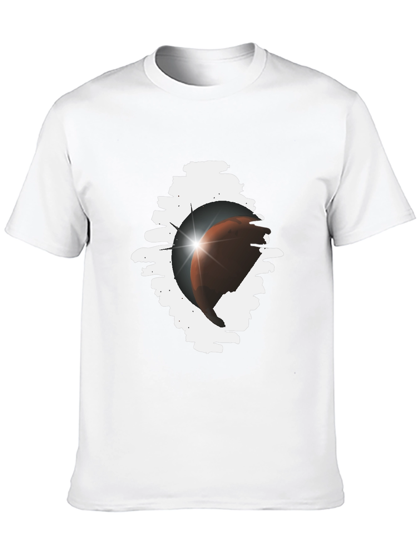 Astronaut Mars T-Shirt Black Cotton Tee
