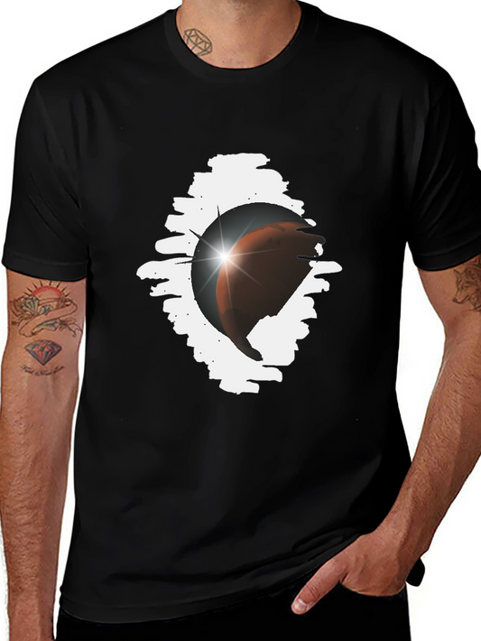 Astronaut Mars T-Shirt Black Cotton Tee