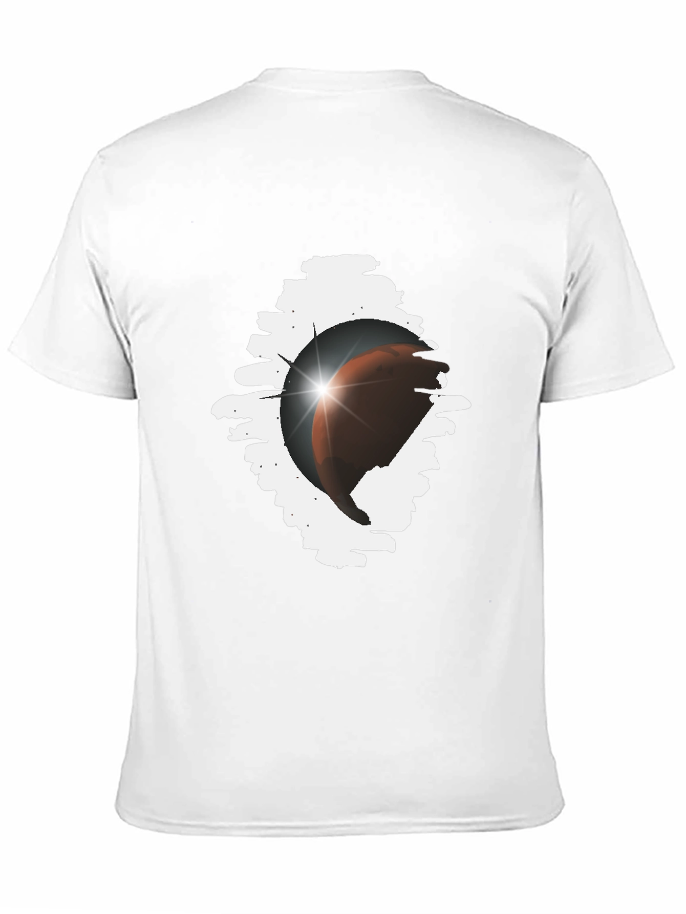 Astronaut Mars T-Shirt Black Cotton Tee