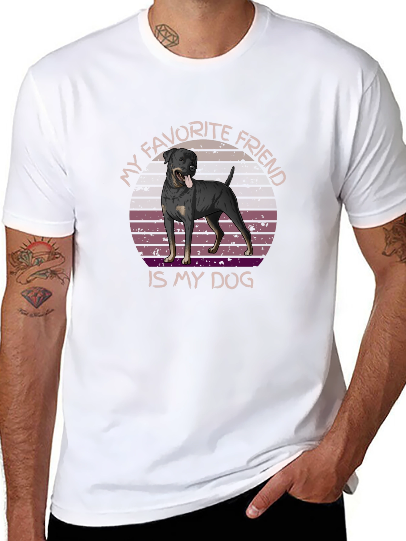 My Favorite Friend Dog Graphic T-Shirt