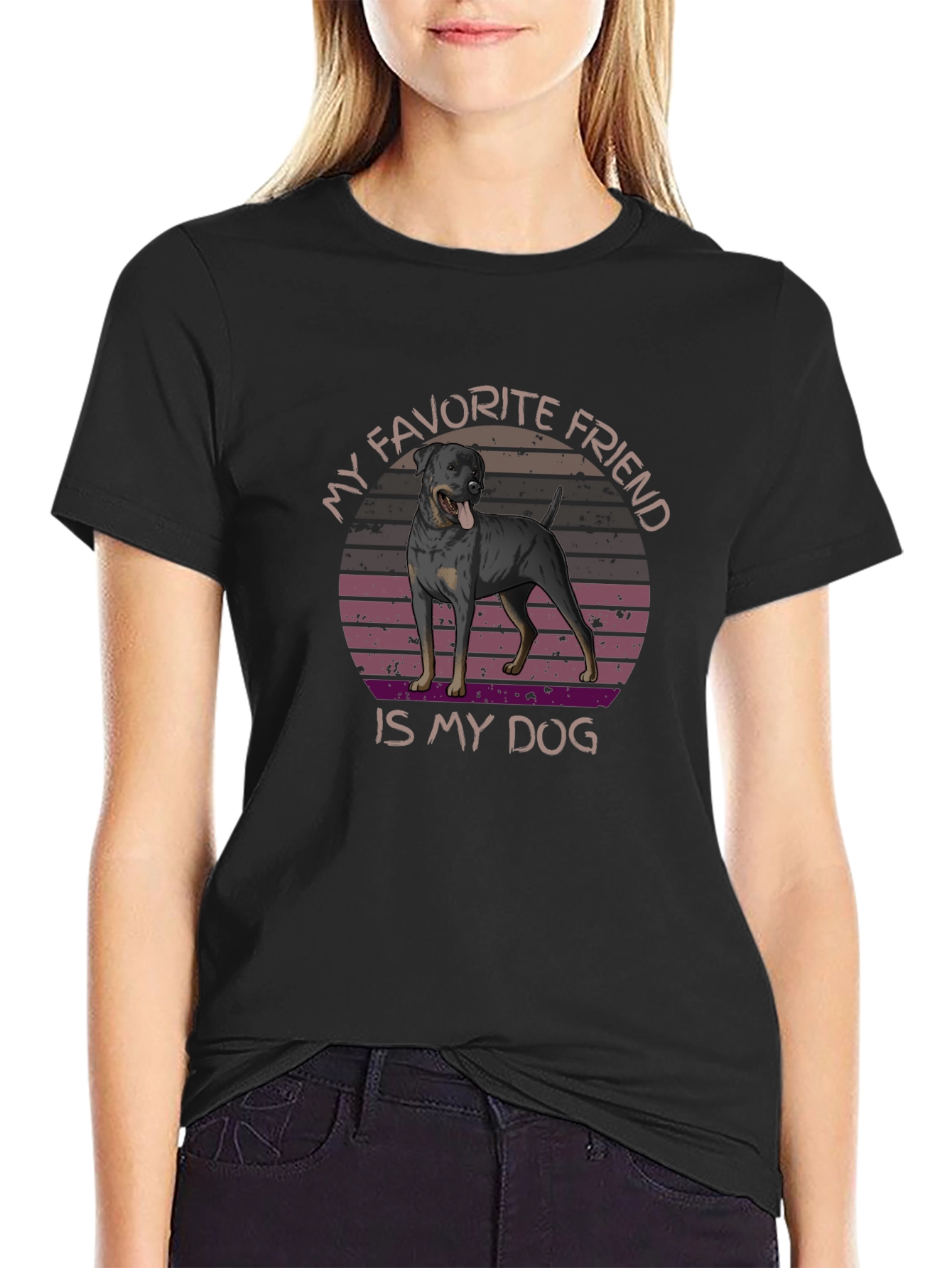 My Favorite Friend Dog Graphic T-Shirt