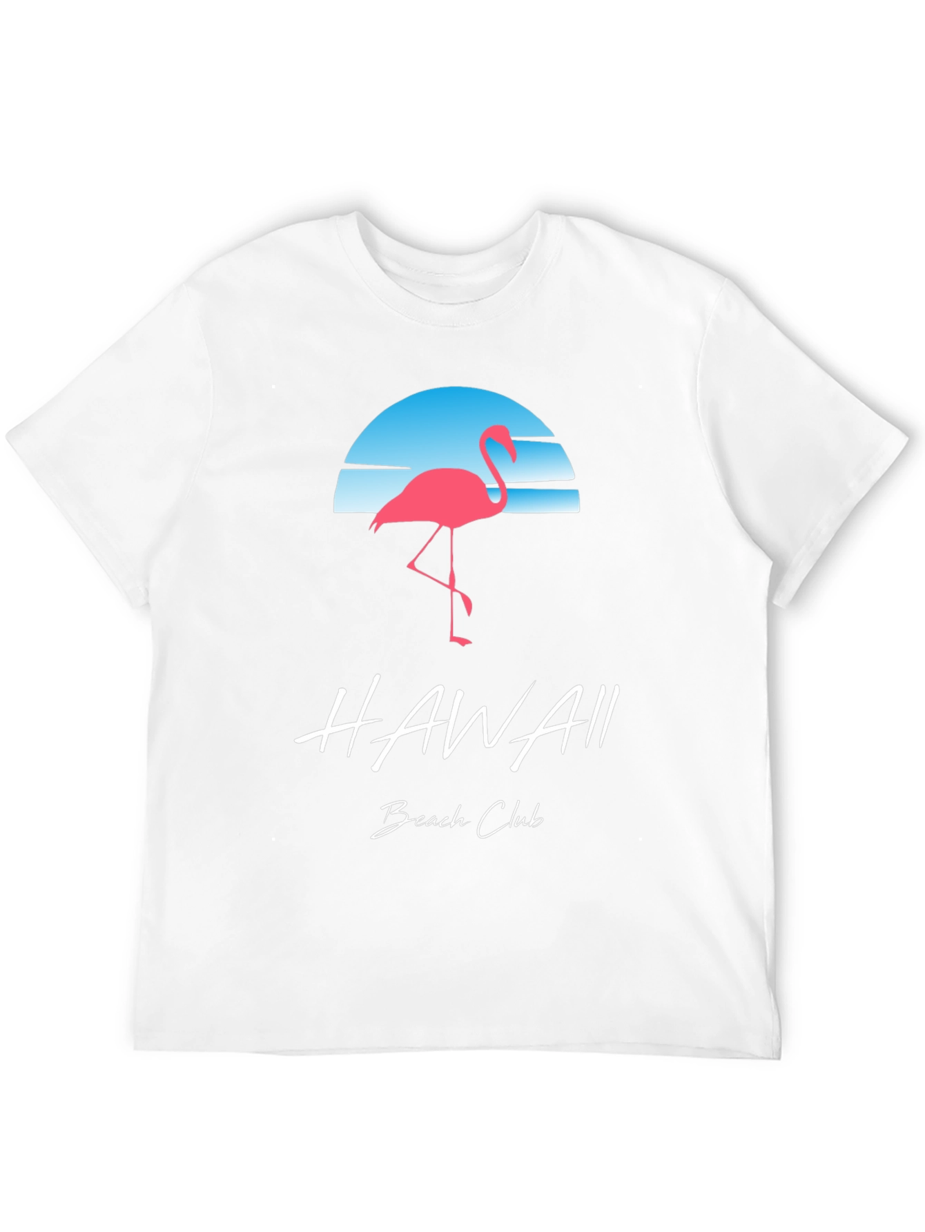 Hawaii Beach Club Flamingo Graphic T-Shirt