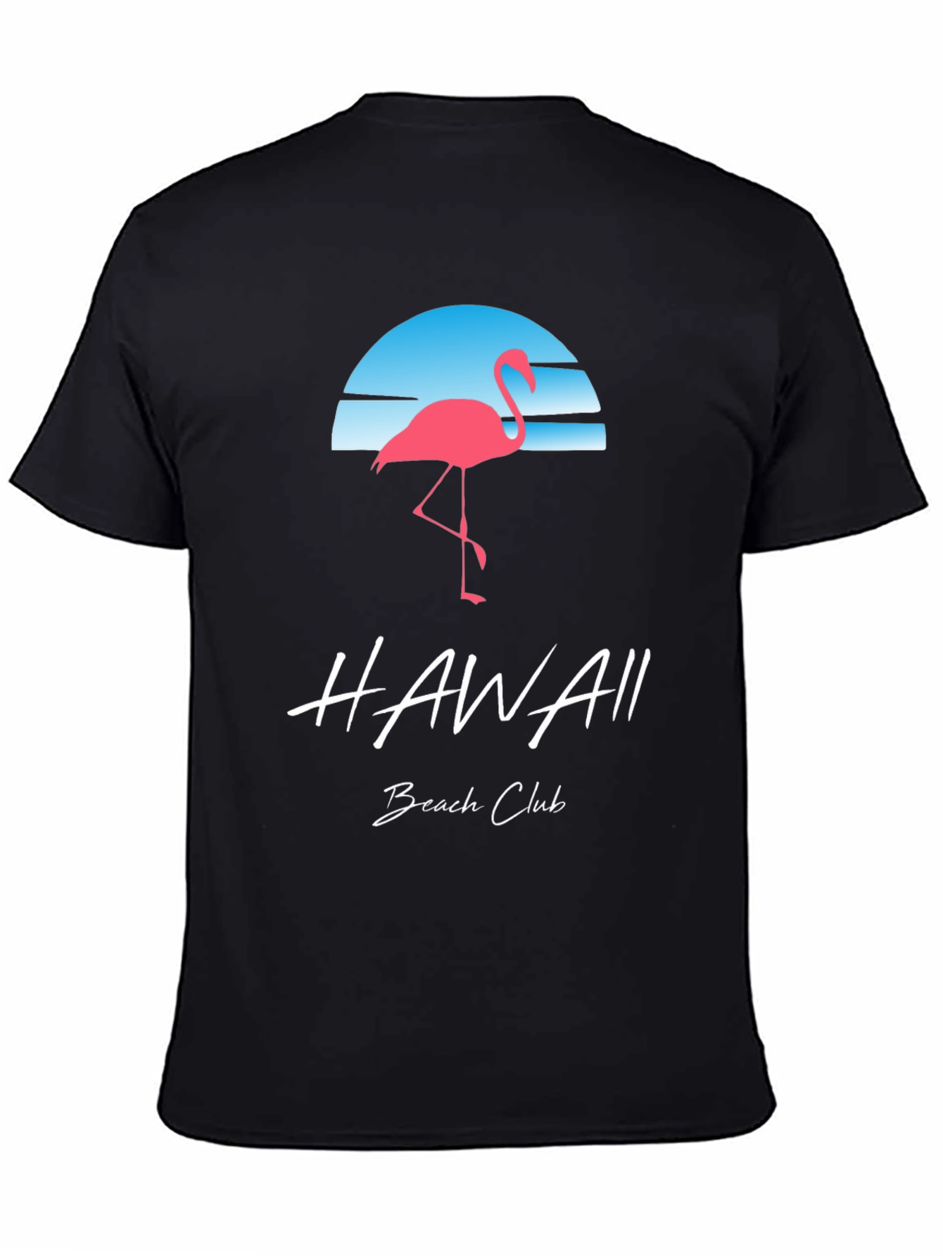 Hawaii Beach Club Flamingo Graphic T-Shirt