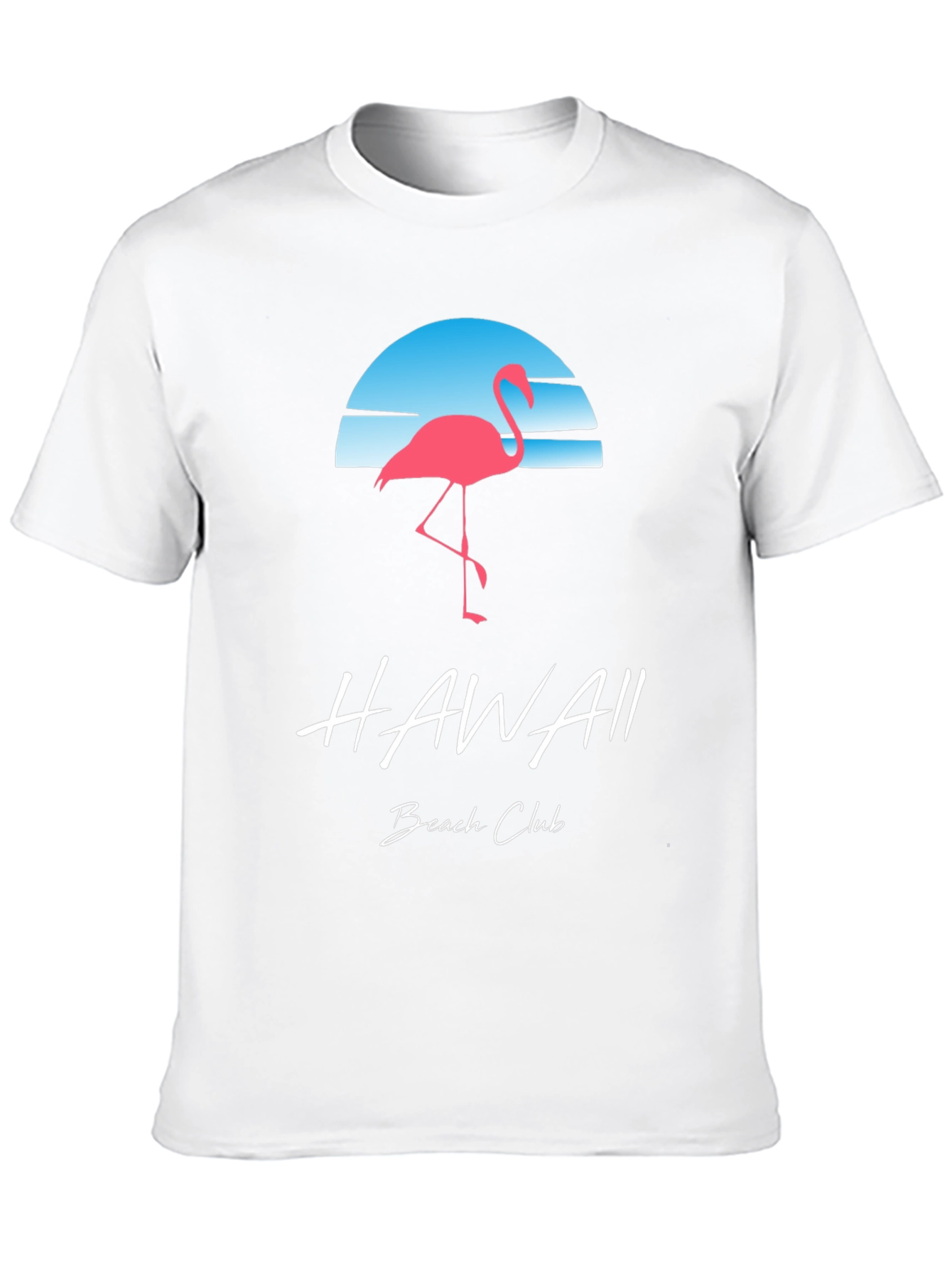 Hawaii Beach Club Flamingo Graphic T-Shirt