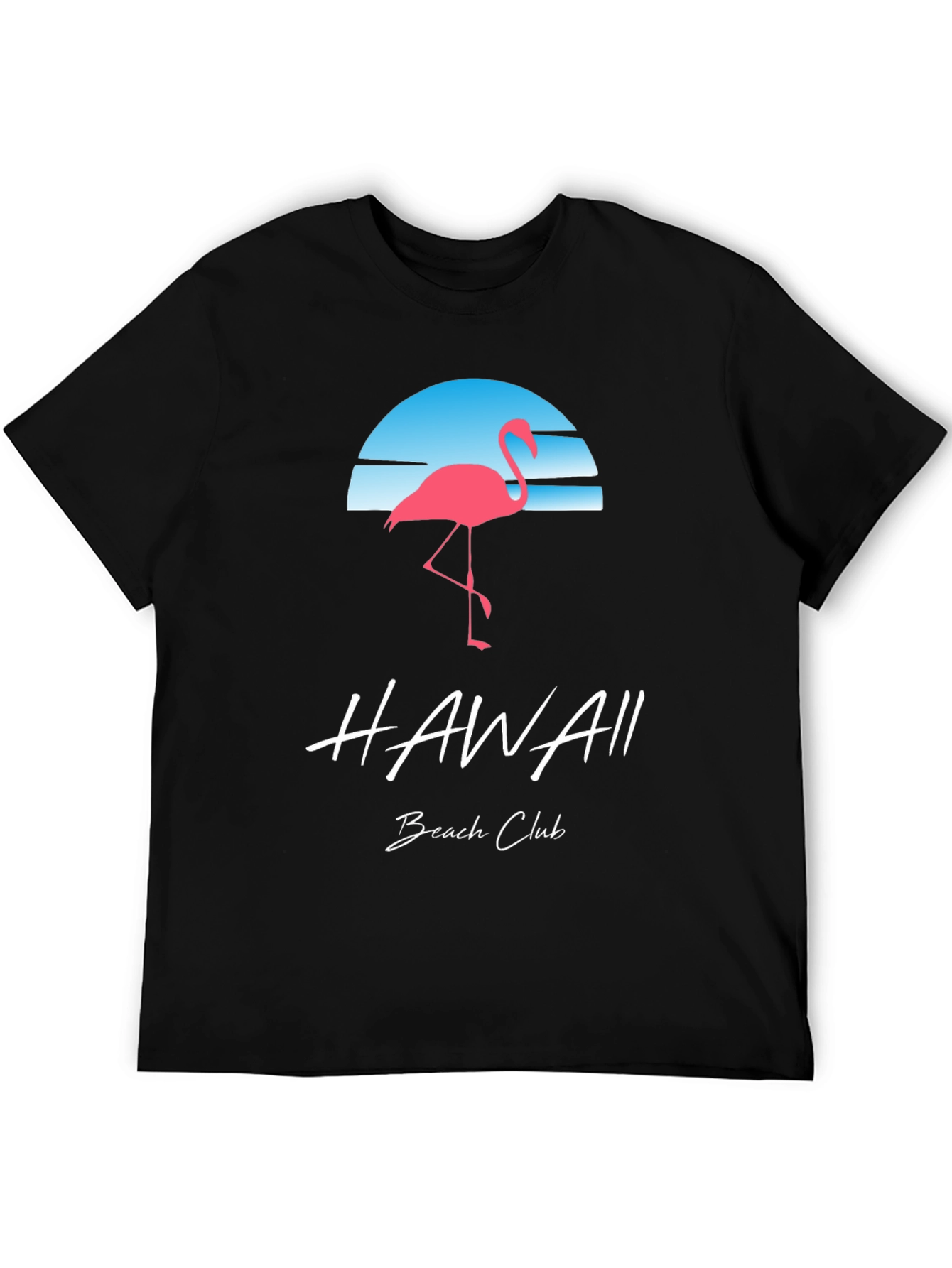 Hawaii Beach Club Flamingo Graphic T-Shirt