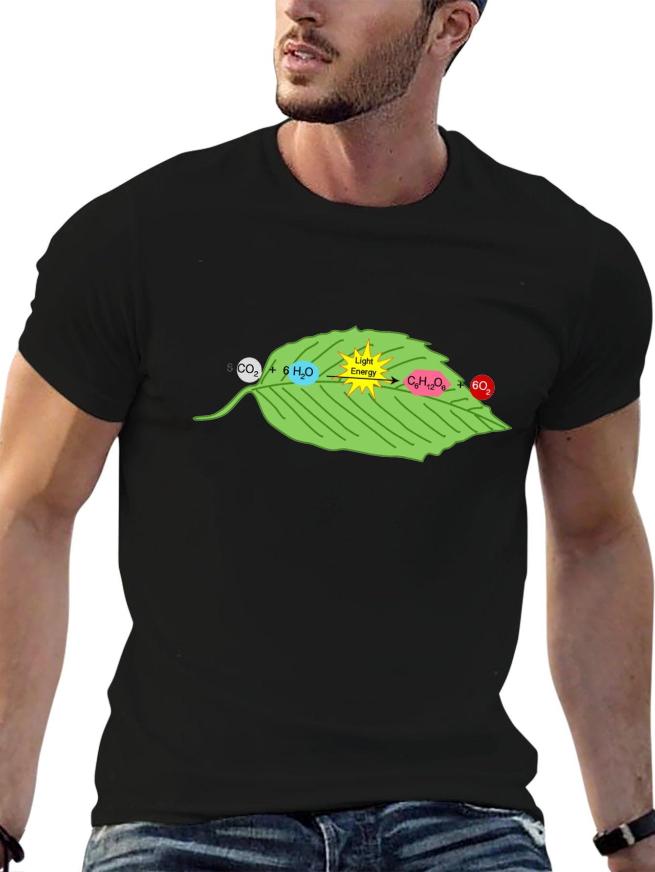 Photosynthesis Black Graphic T-Shirt