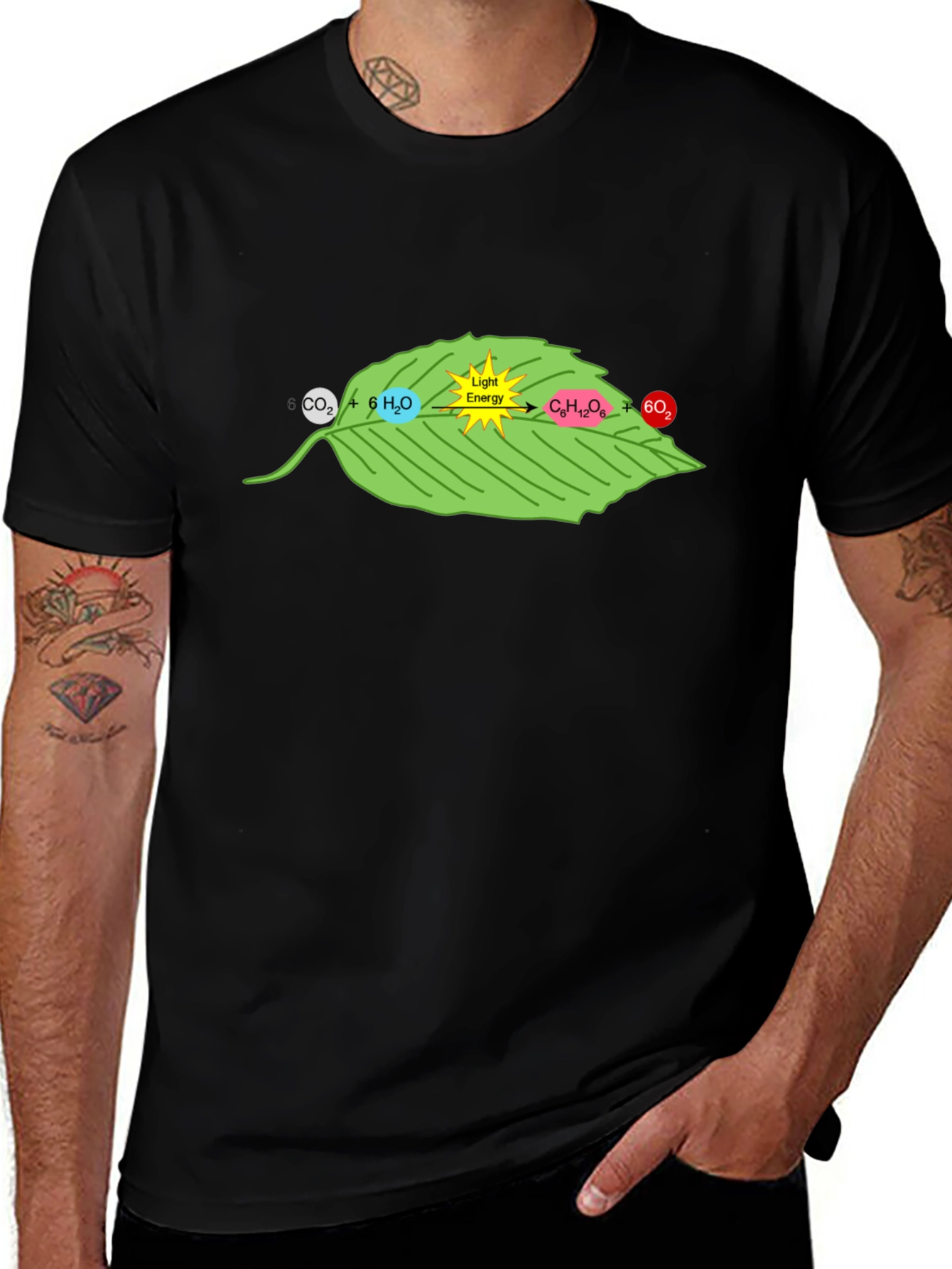 Photosynthesis Black Graphic T-Shirt