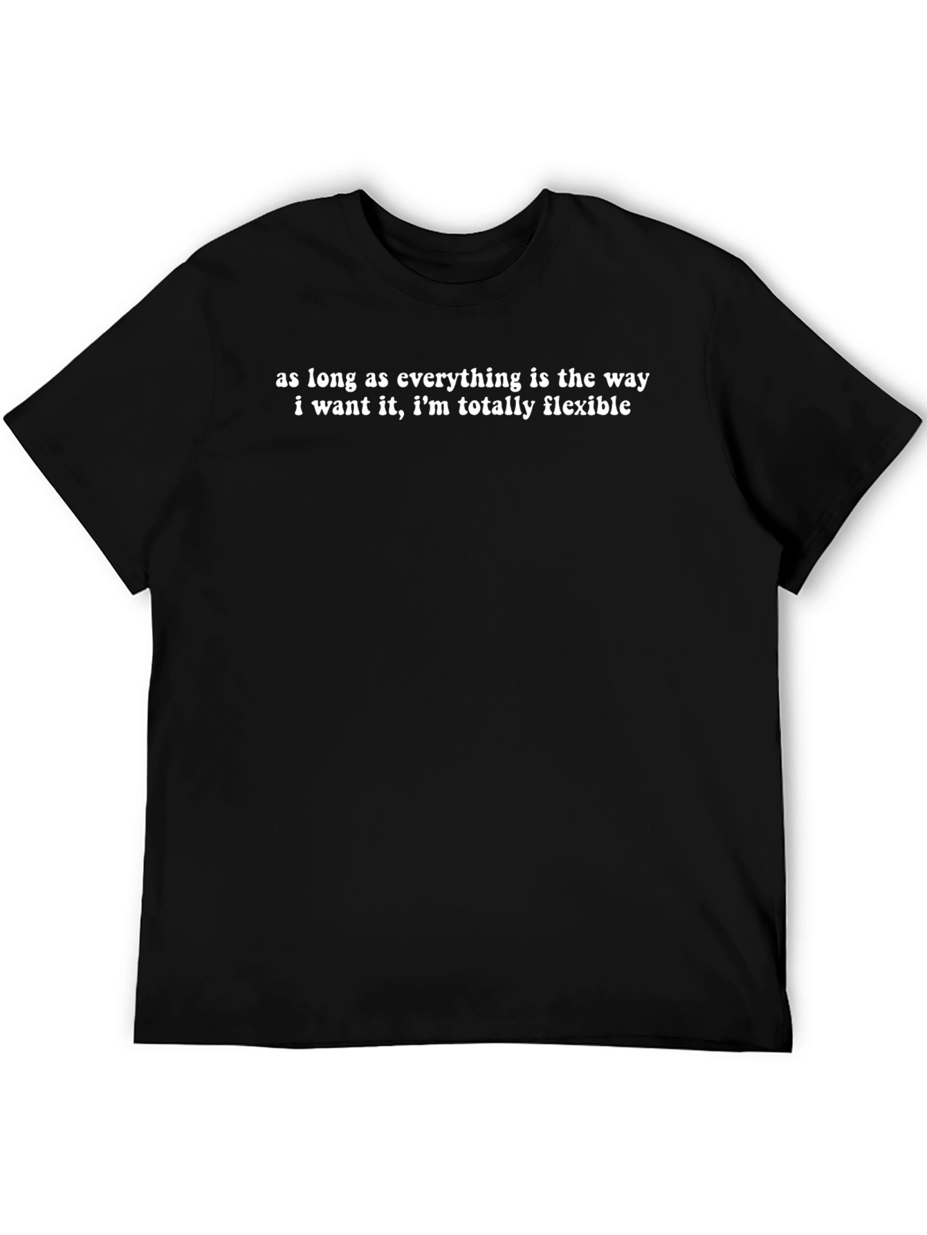 Funny Totally Flexible Black Graphic T-Shirt