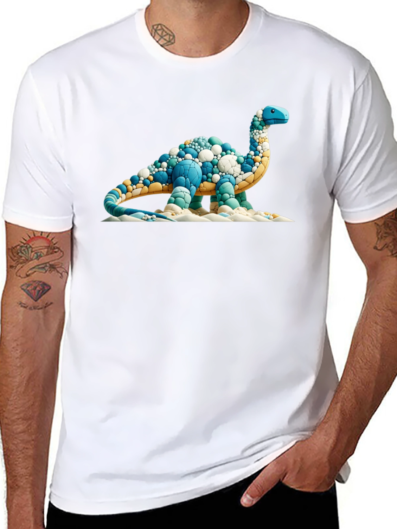 Dinosaur Graphic Tee - Unique Bubble Design