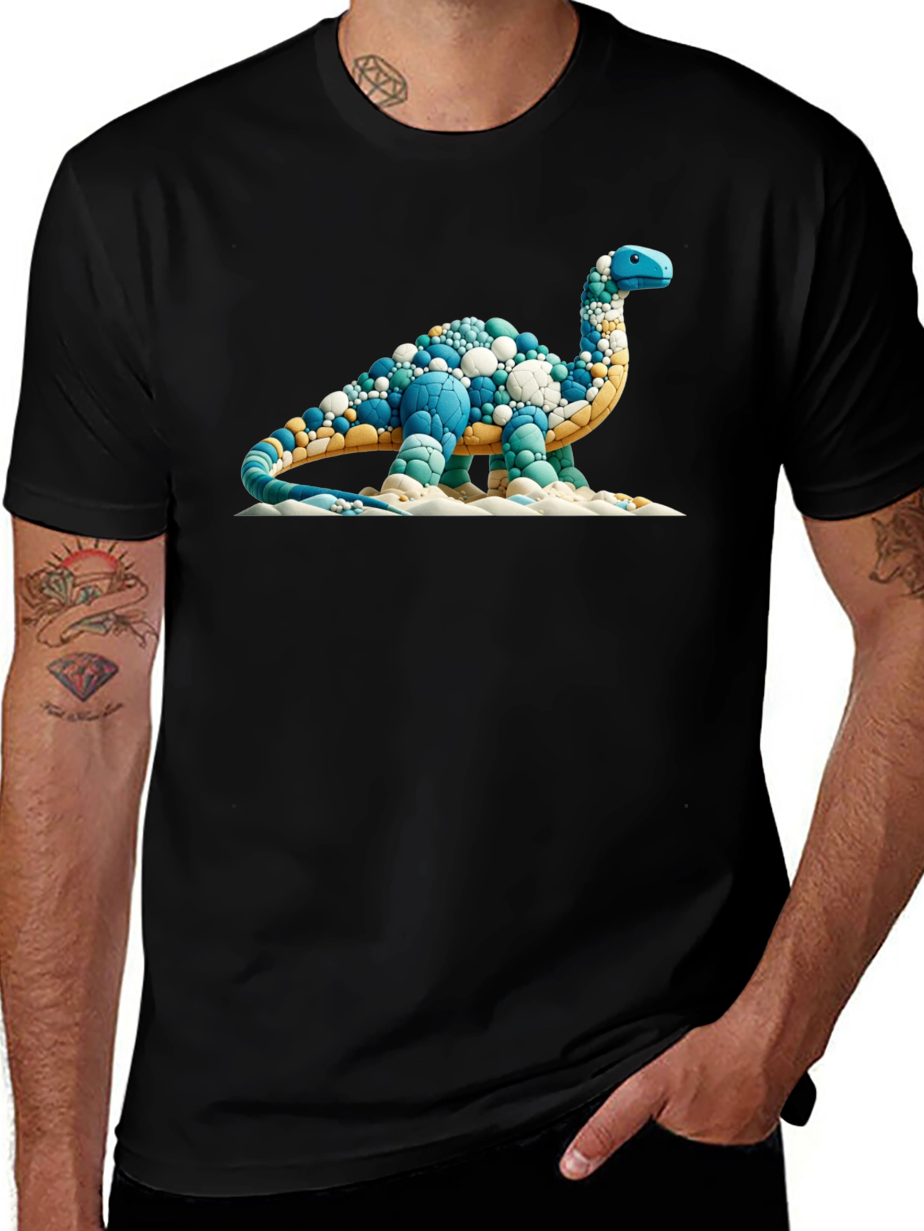 Dinosaur Graphic Tee - Unique Bubble Design