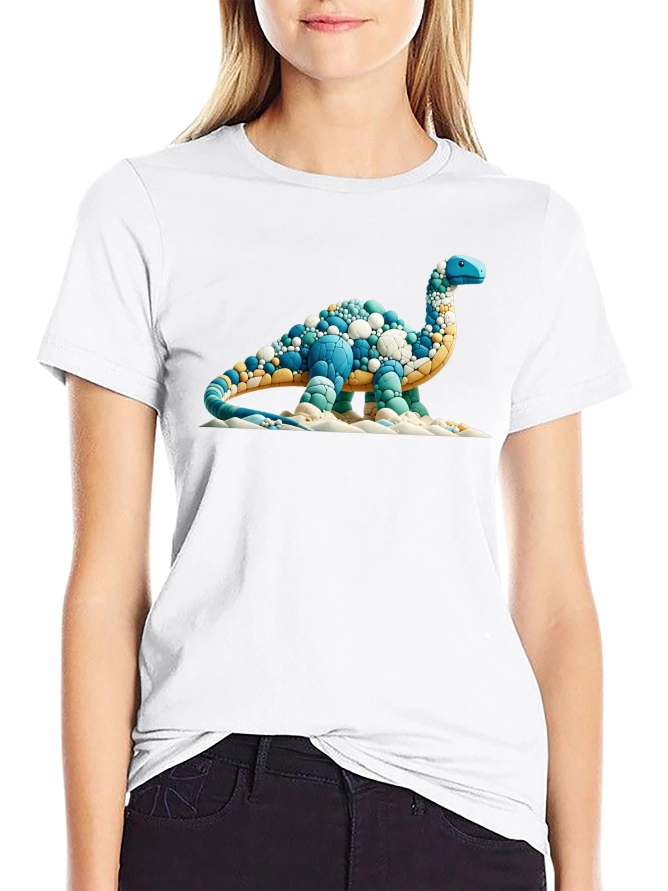 Dinosaur Graphic Tee - Unique Bubble Design