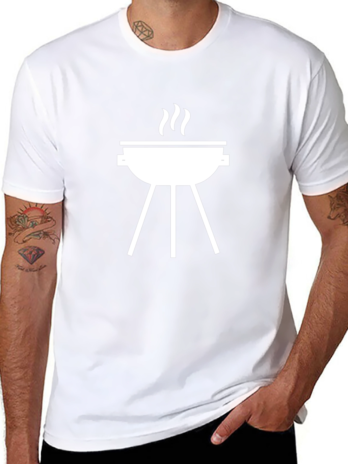 BBQ Grill T-Shirt - Black Graphic Tee