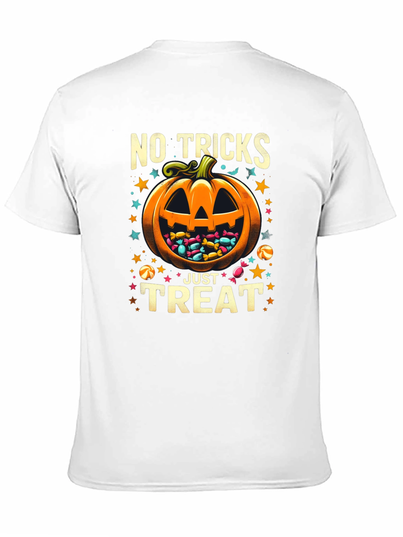Halloween No Tricks Just Treat Pumpkin T-Shirt