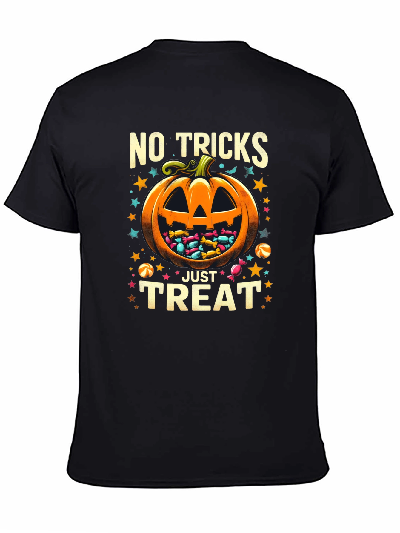 Halloween No Tricks Just Treat Pumpkin T-Shirt