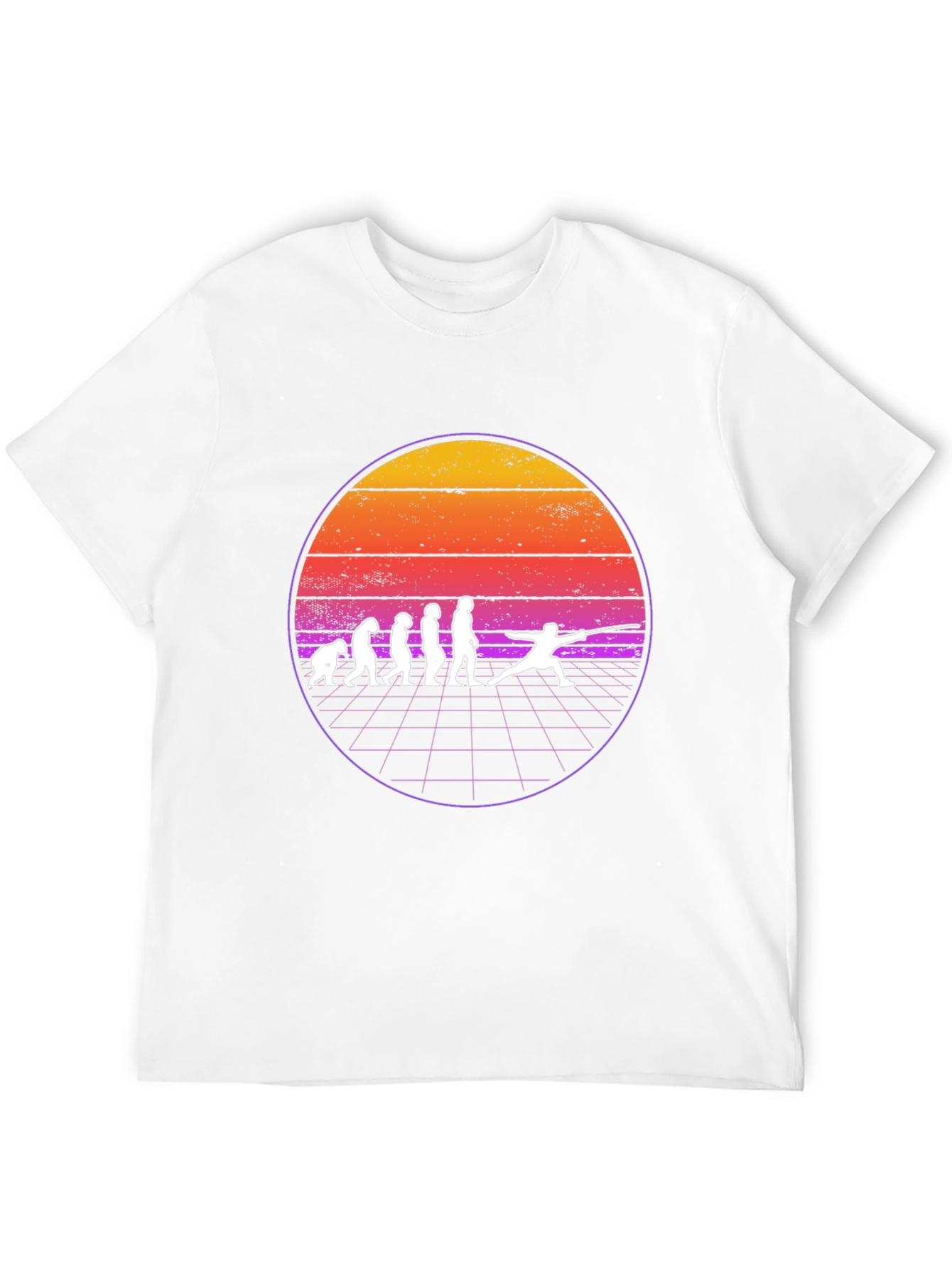 Fencing Evolution Graphic T-Shirt - Retro Style