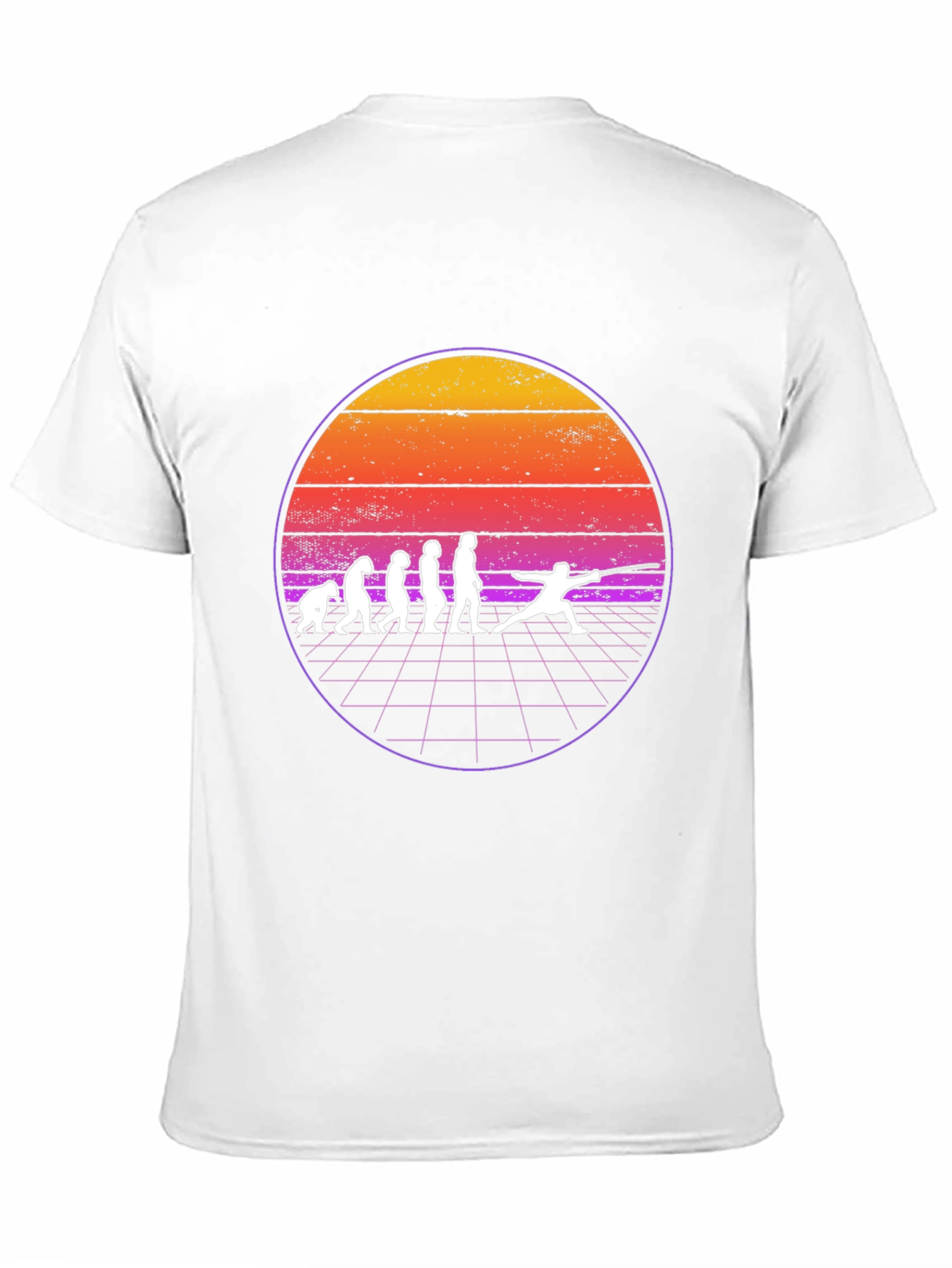 Fencing Evolution Graphic T-Shirt - Retro Style