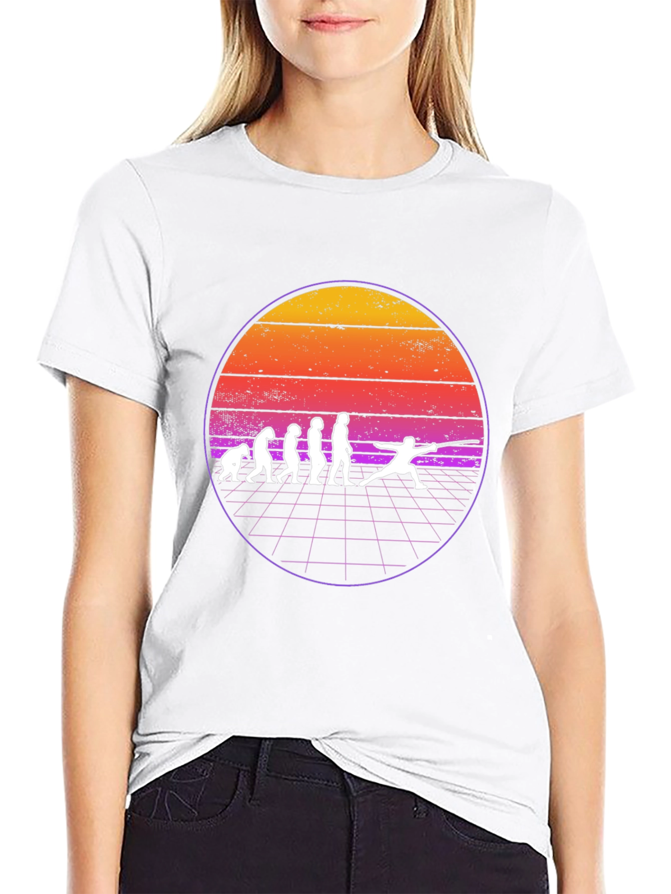 Fencing Evolution Graphic T-Shirt - Retro Style