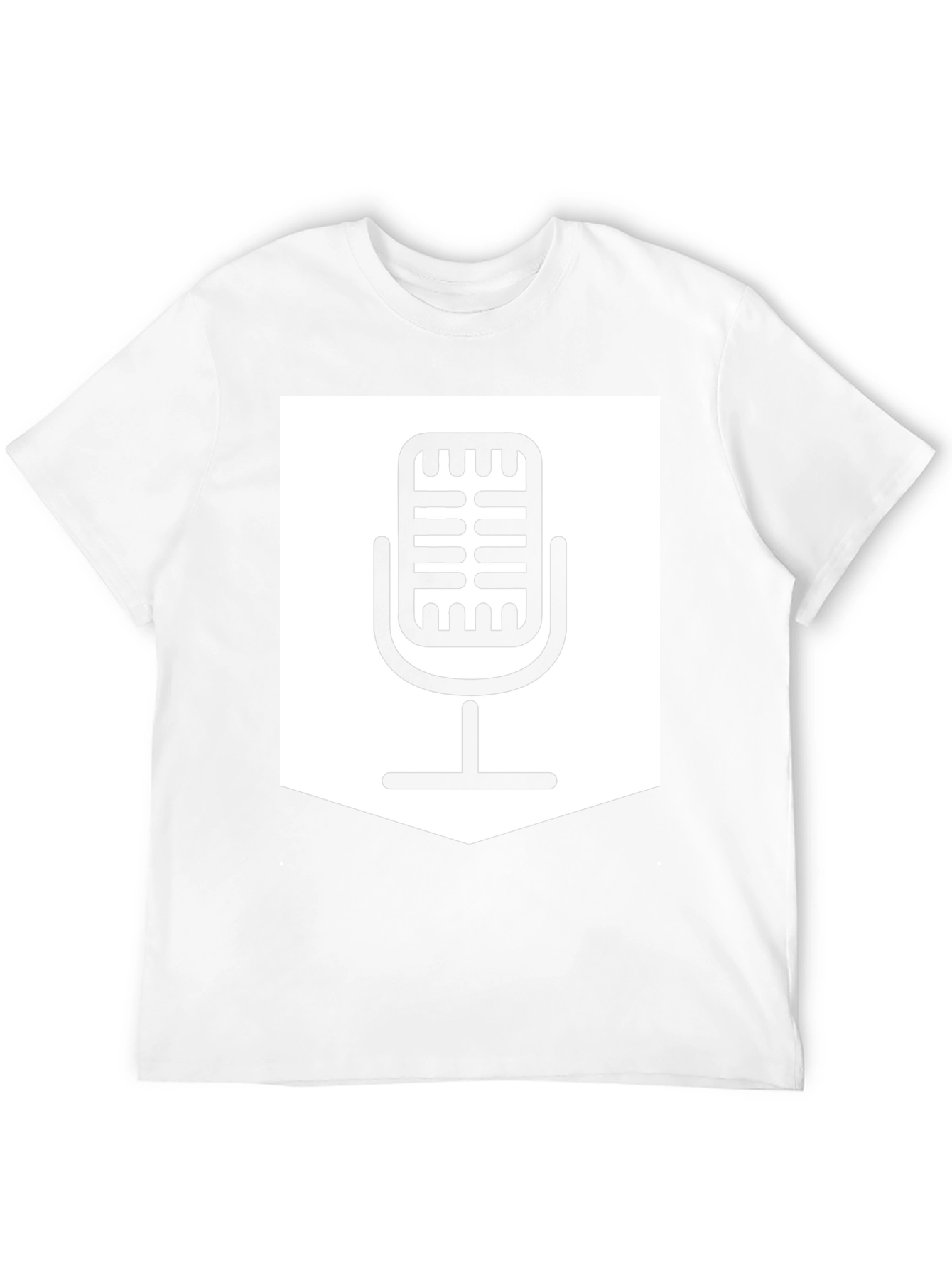 Retro Microphone Graphic T-Shirt - Black