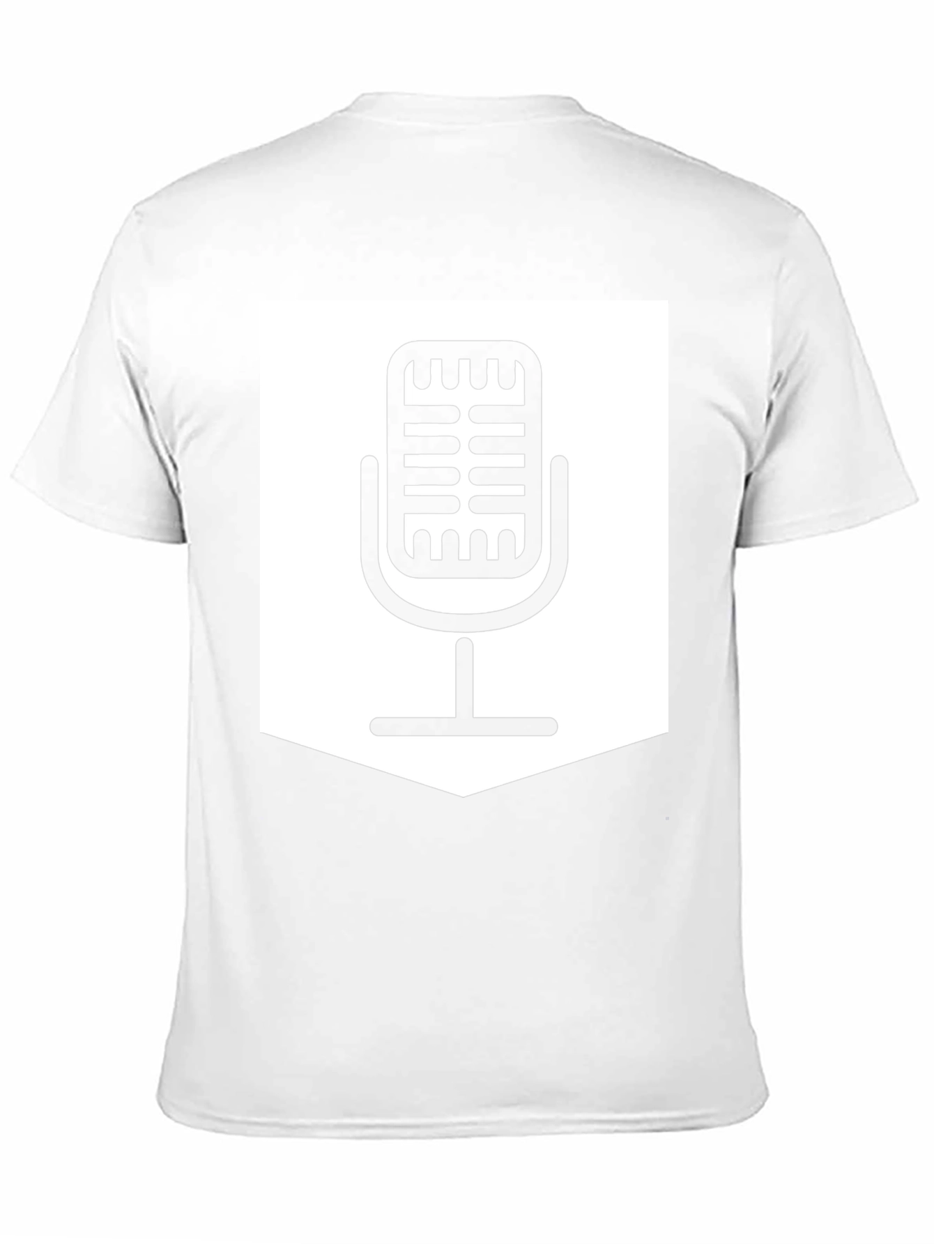 Retro Microphone Graphic T-Shirt - Black