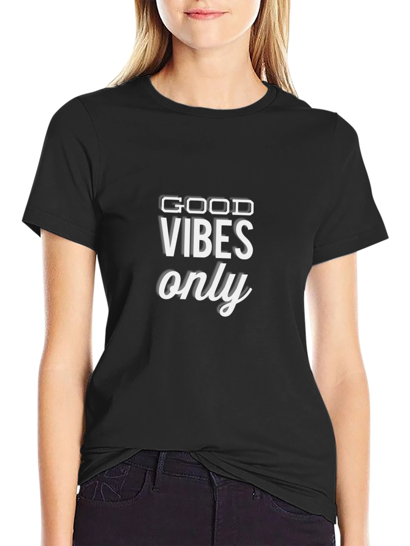 Good Vibes Only Black Tee