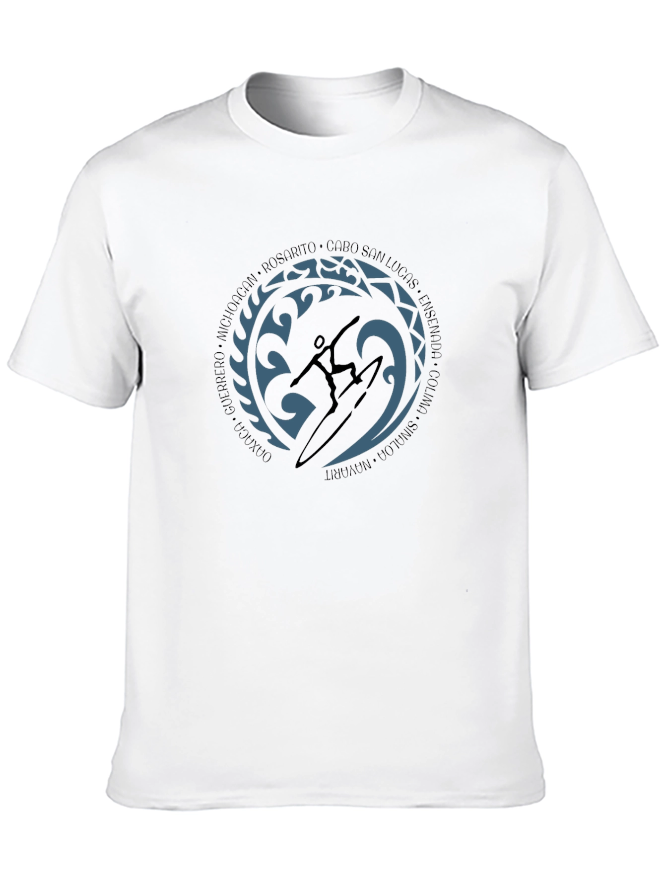 Surfer Graphic T-Shirt - Coastal Mexico Surf Trip Tee