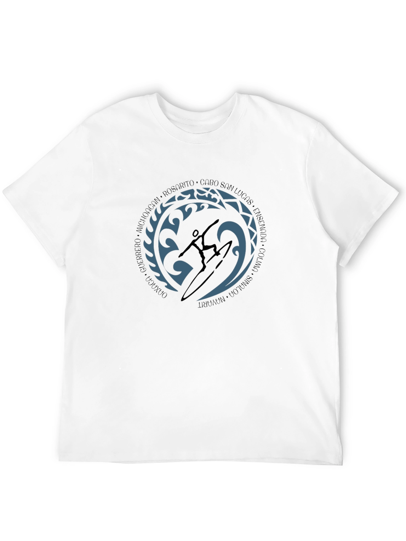 Surfer Graphic T-Shirt - Coastal Mexico Surf Trip Tee