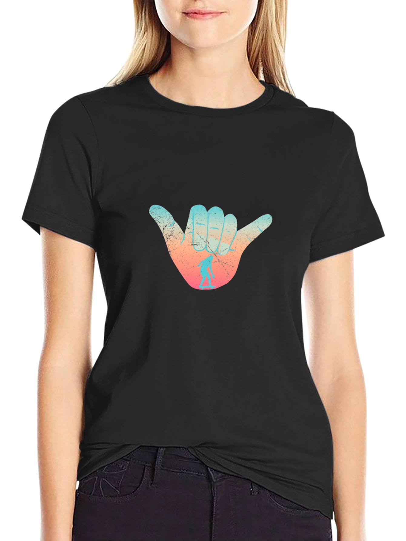 Shaka Hand Surfer Graphic Tee - Relaxed Fit