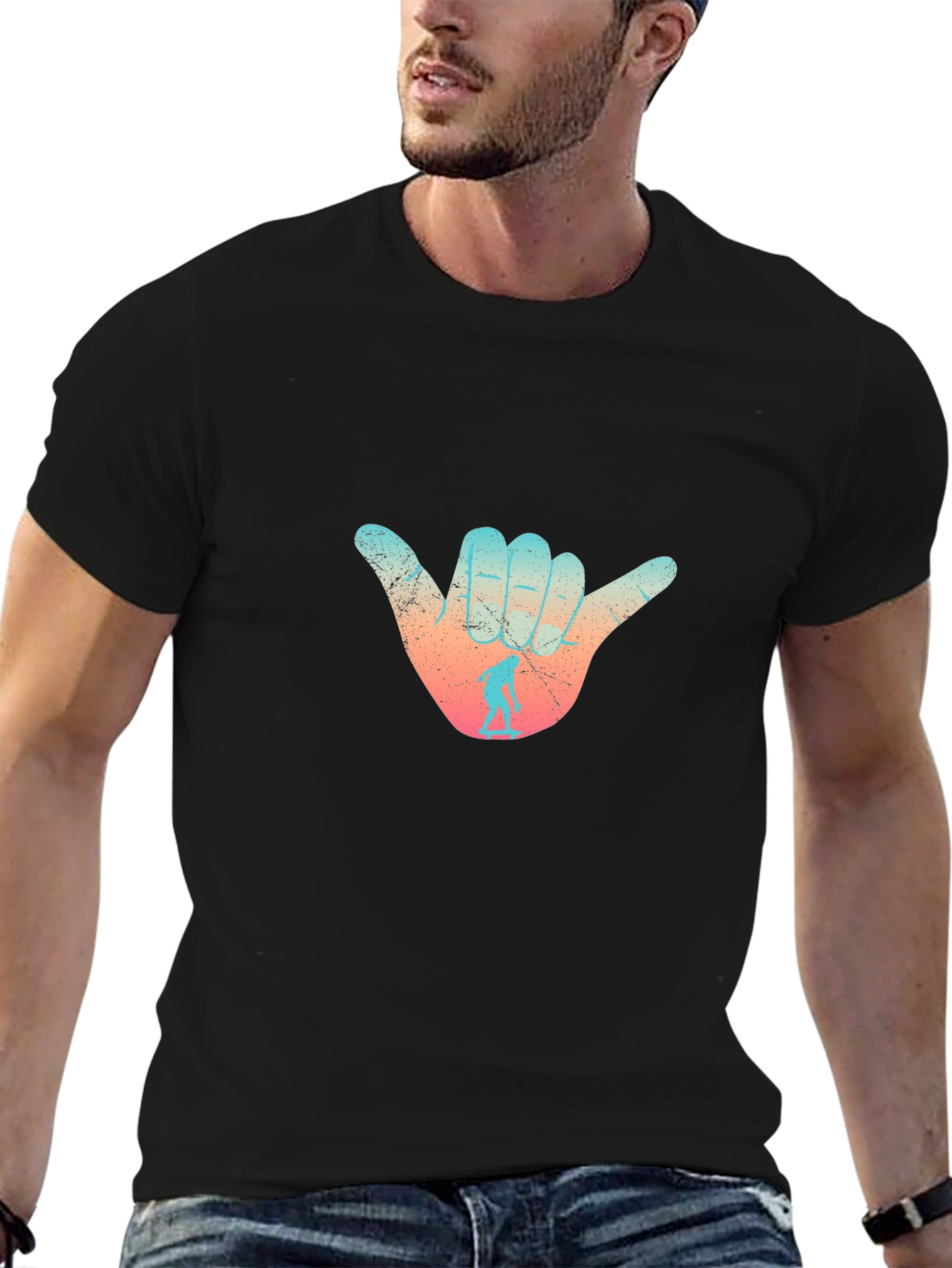Shaka Hand Surfer Graphic Tee - Relaxed Fit