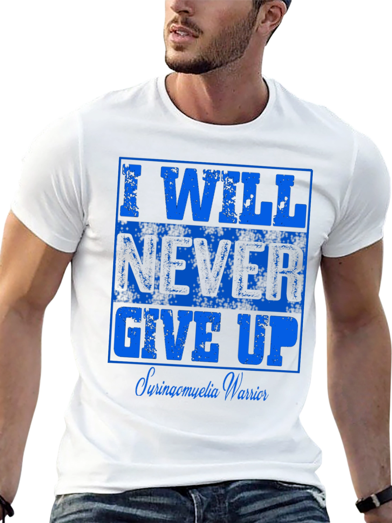 I Will Never Give Up Syringomyelia Warrior T-Shirt