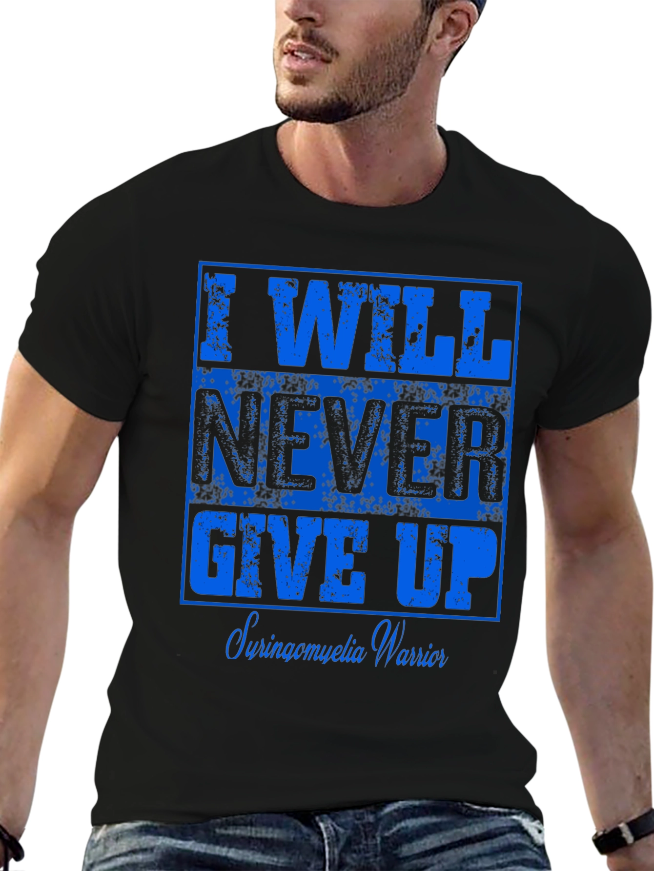 I Will Never Give Up Syringomyelia Warrior T-Shirt