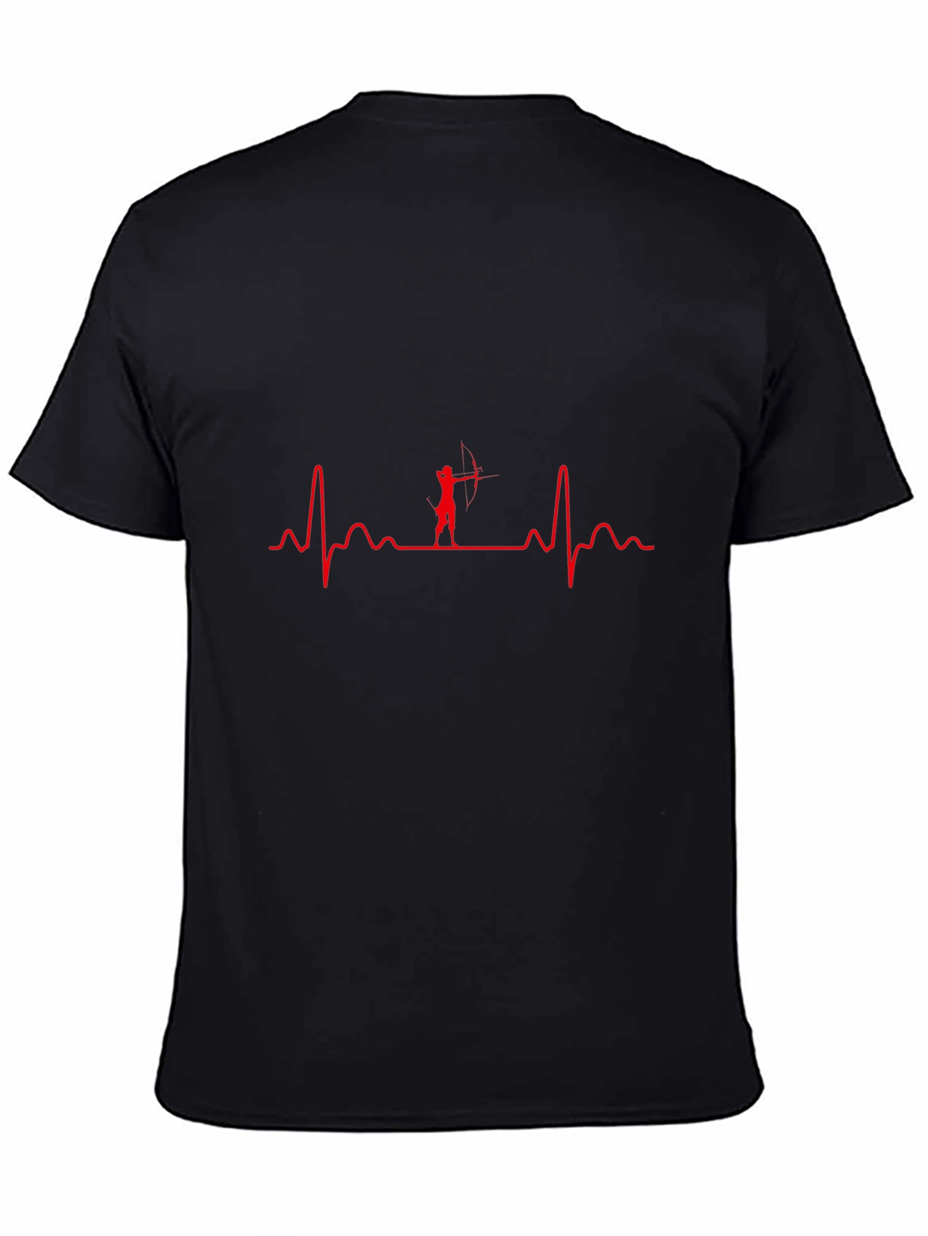 Archery Heartbeat T-Shirt - Black Cotton Graphic Tee