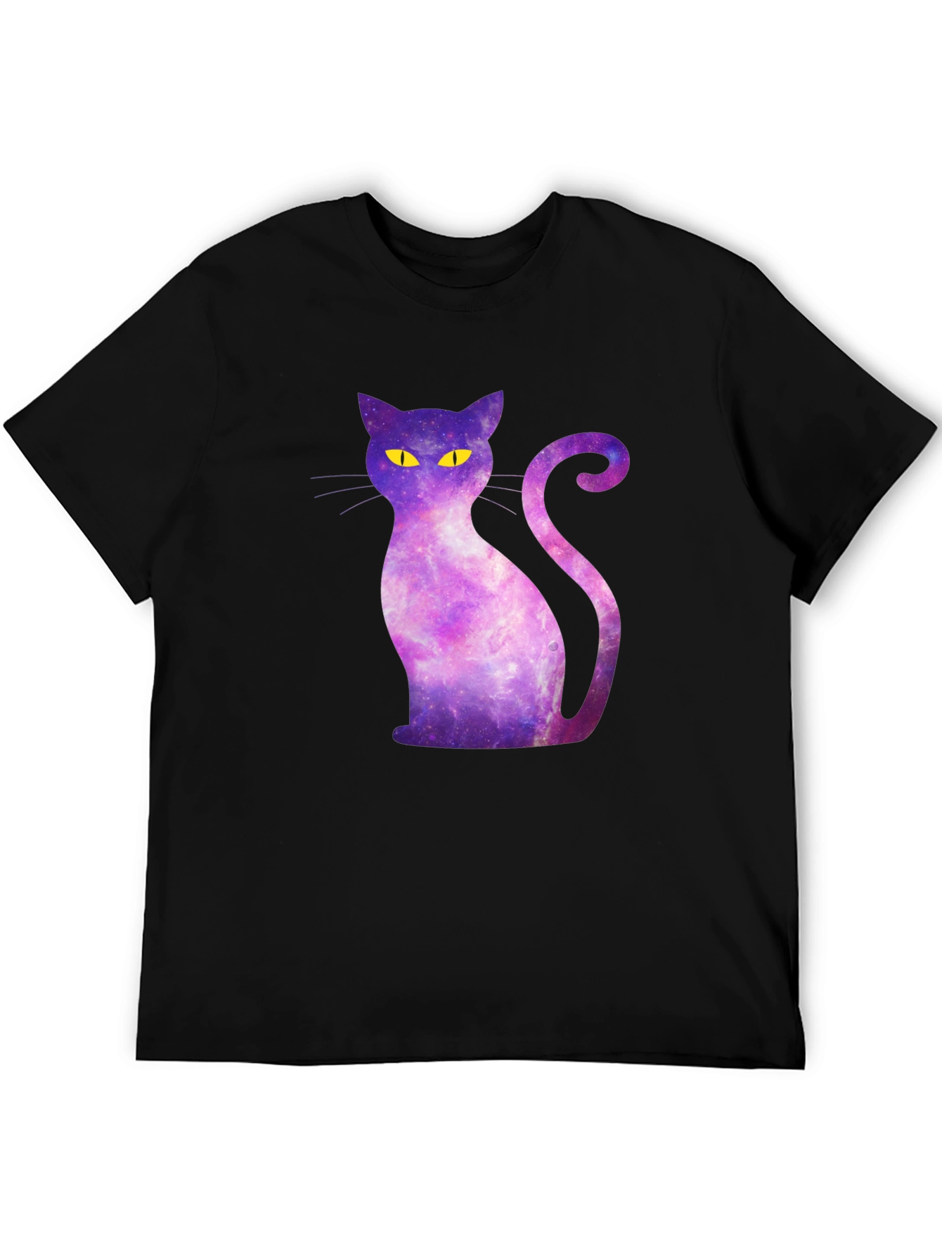 Galaxy Cat Graphic Tee - Mens Black T-Shirt
