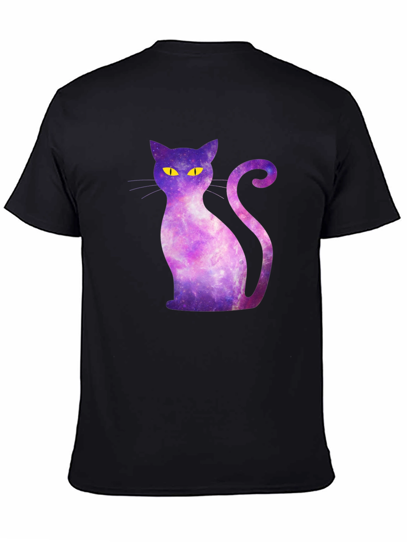 Galaxy Cat Graphic Tee - Mens Black T-Shirt