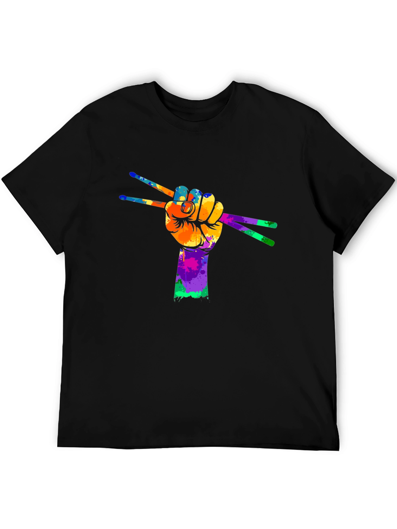 Colorful Drummer Hand T-Shirt