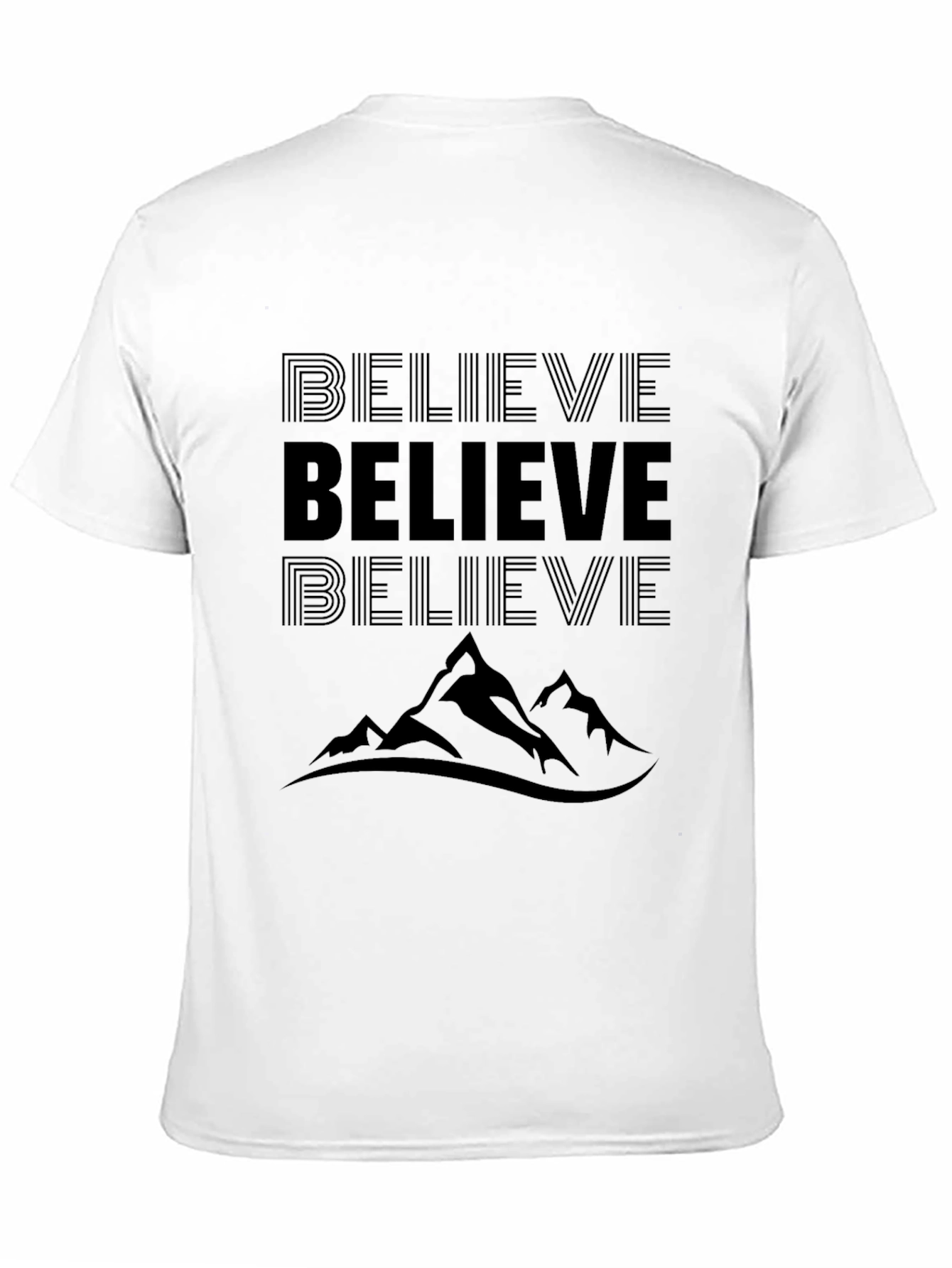 Believe Mountain Black T-Shirt
