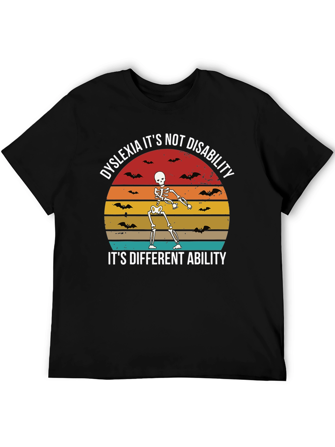 Dyslexia Awareness Skeleton Graphic Tee
