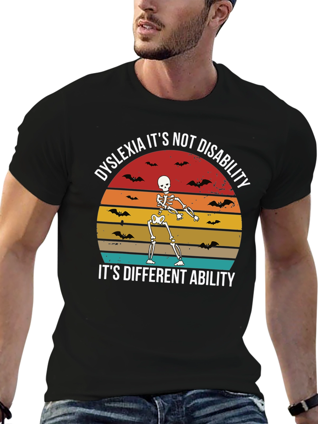 Dyslexia Awareness Skeleton Graphic Tee