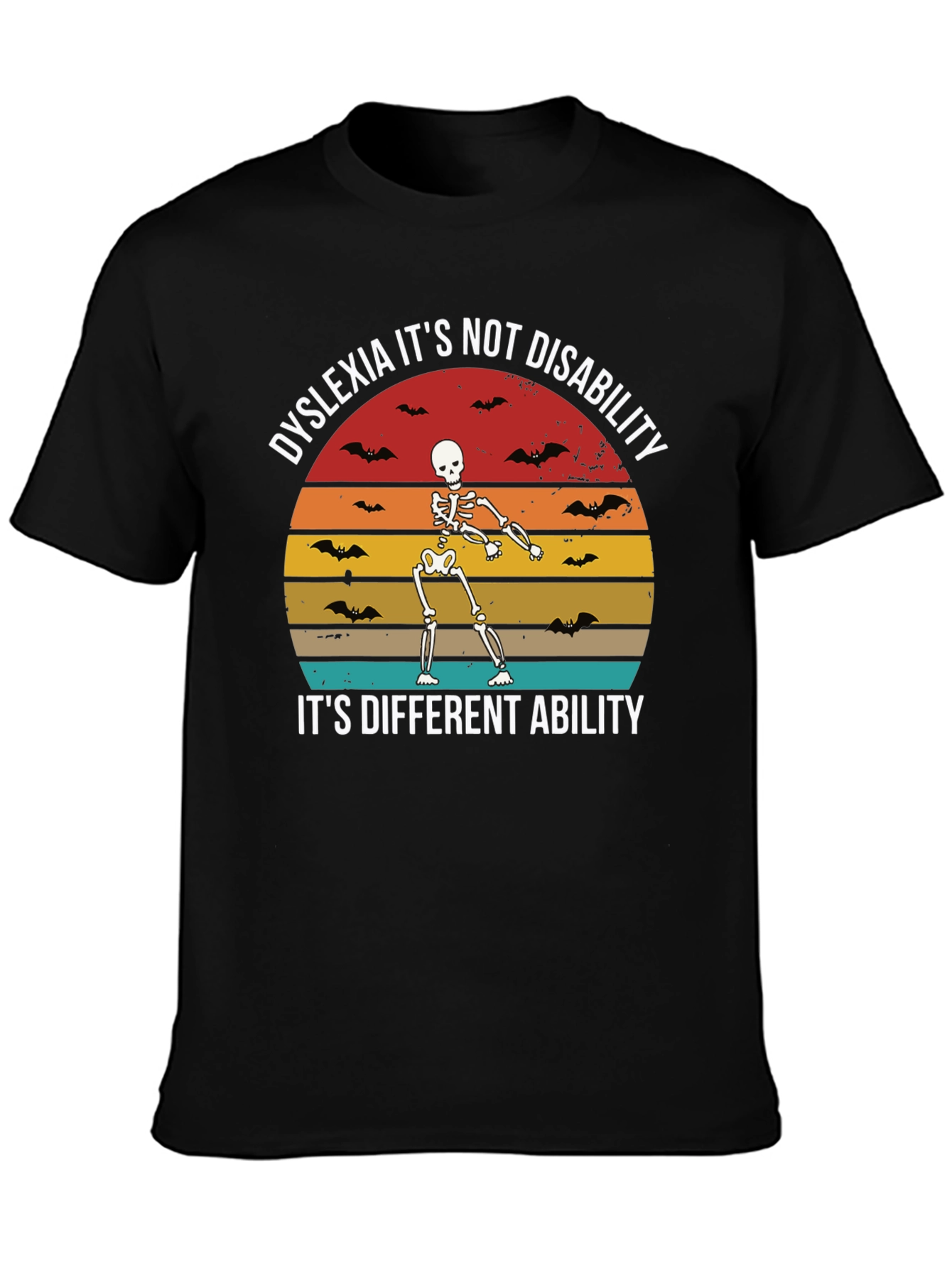 Dyslexia Awareness Skeleton Graphic Tee