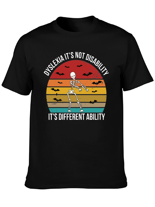 Dyslexia Awareness Skeleton Graphic Tee