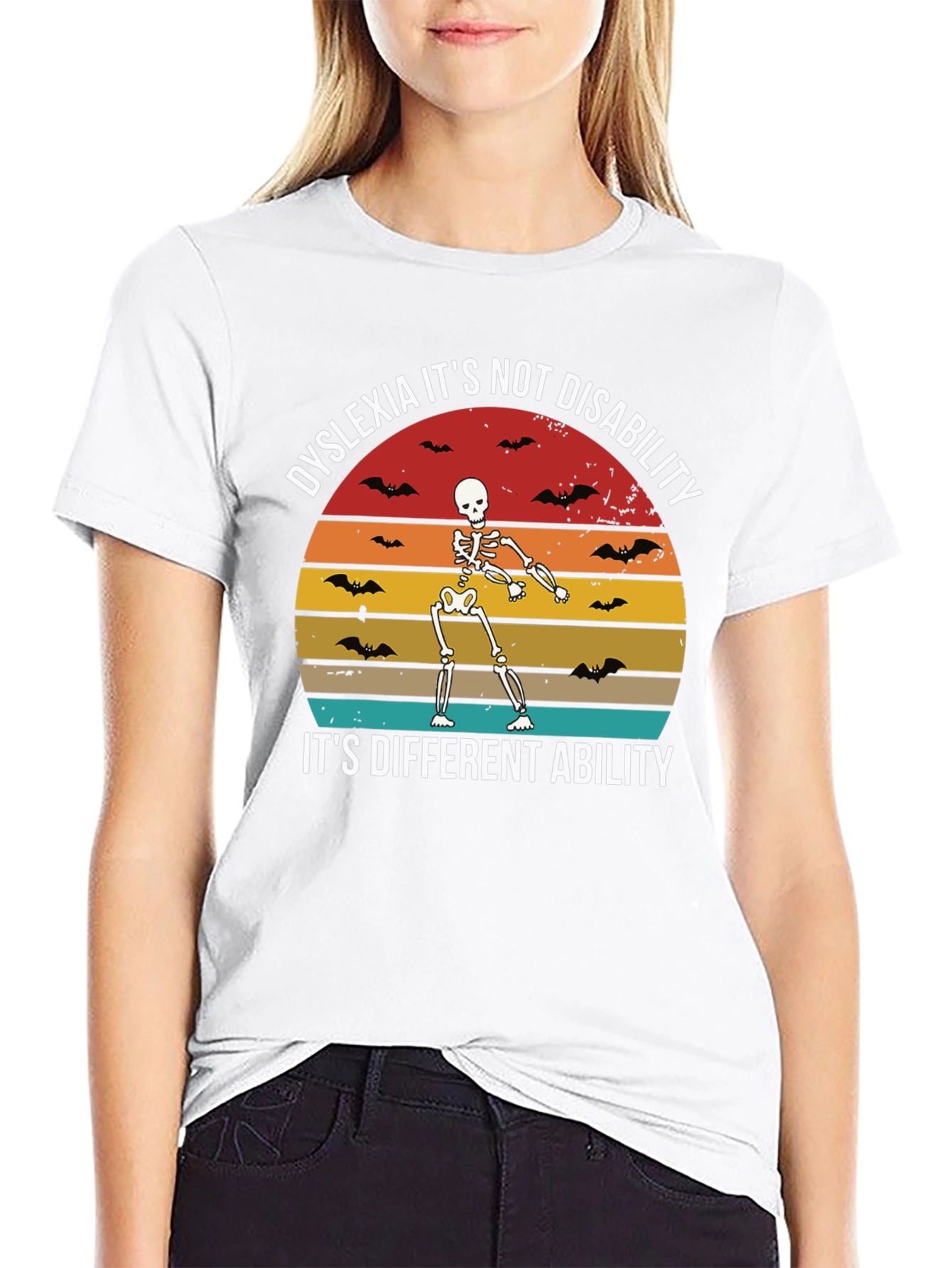 Dyslexia Awareness Skeleton Graphic Tee
