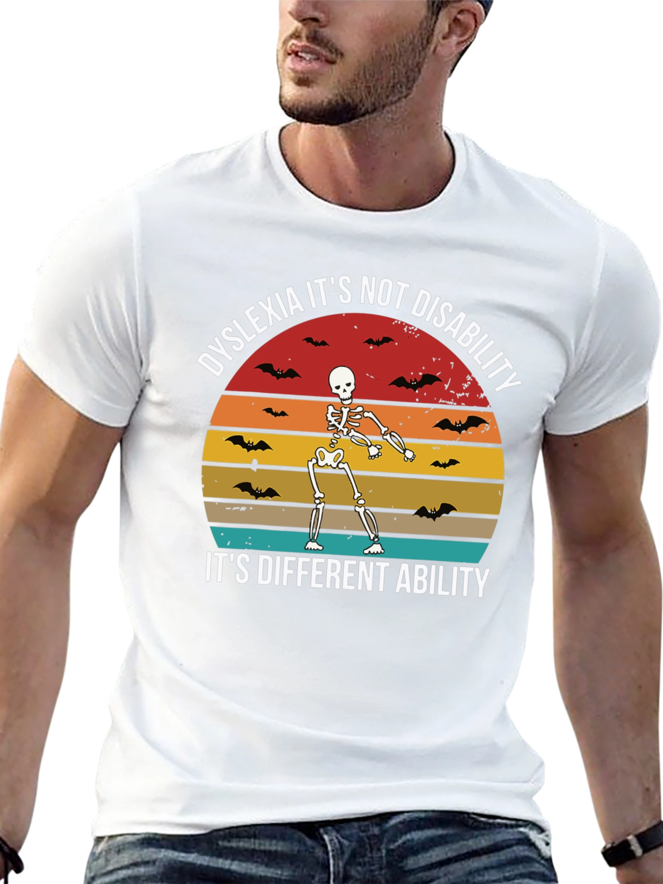 Dyslexia Awareness Skeleton Graphic Tee