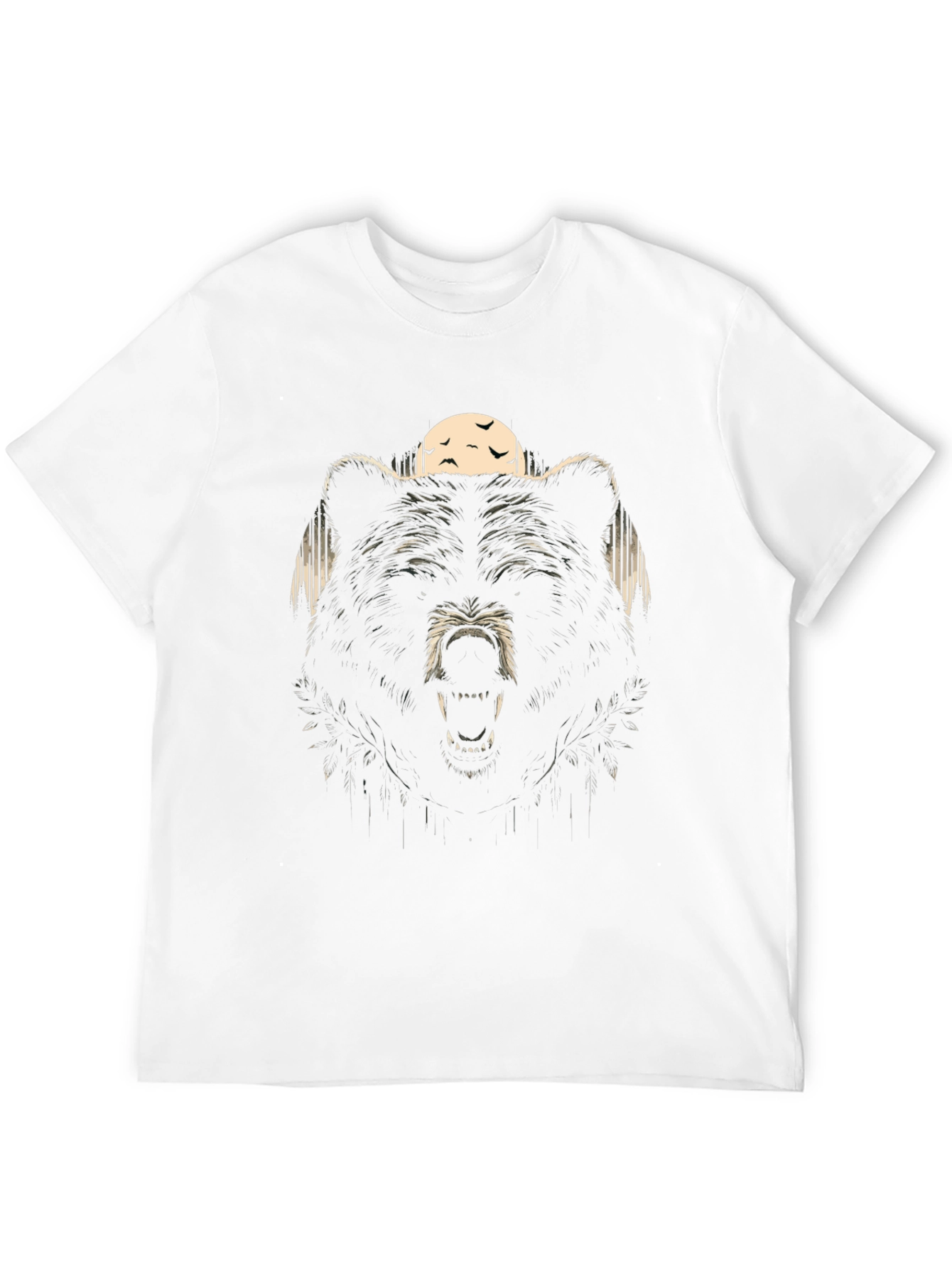 Mens Black Bear Graphic T-Shirt