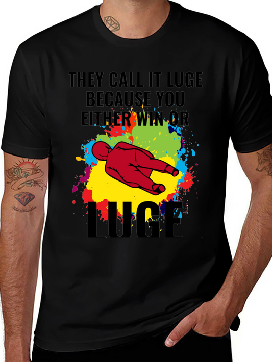 Funny Luge T-Shirt - Win or Luge Graphic Tee
