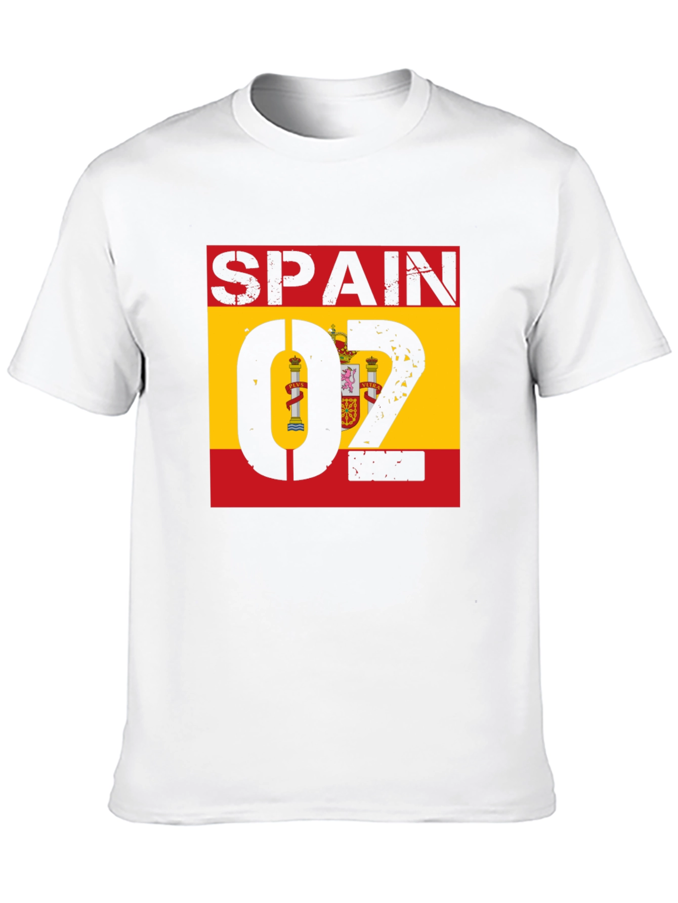 Spain Flag Graphic T-Shirt - Black