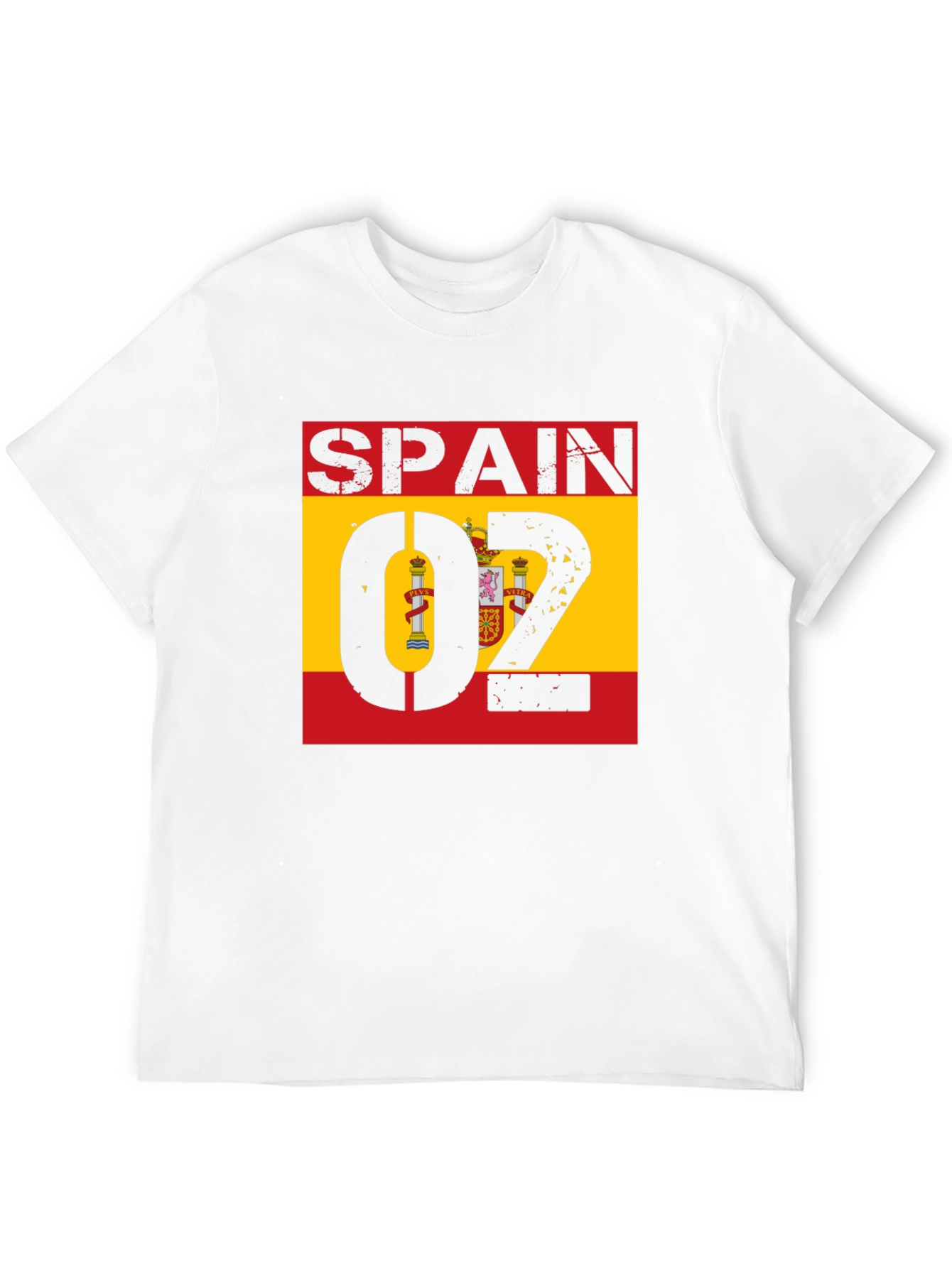 Spain Flag Graphic T-Shirt - Black