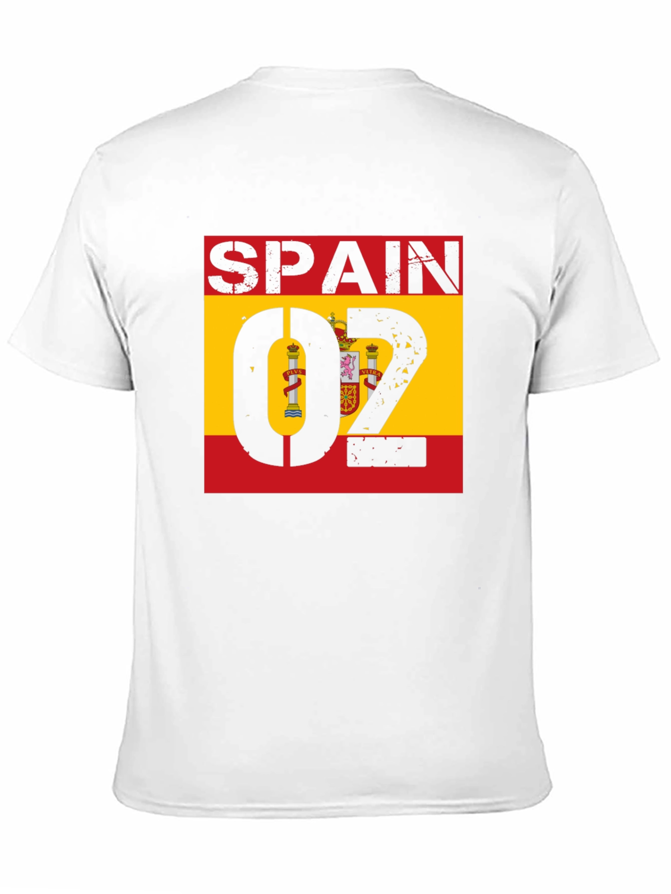 Spain Flag Graphic T-Shirt - Black