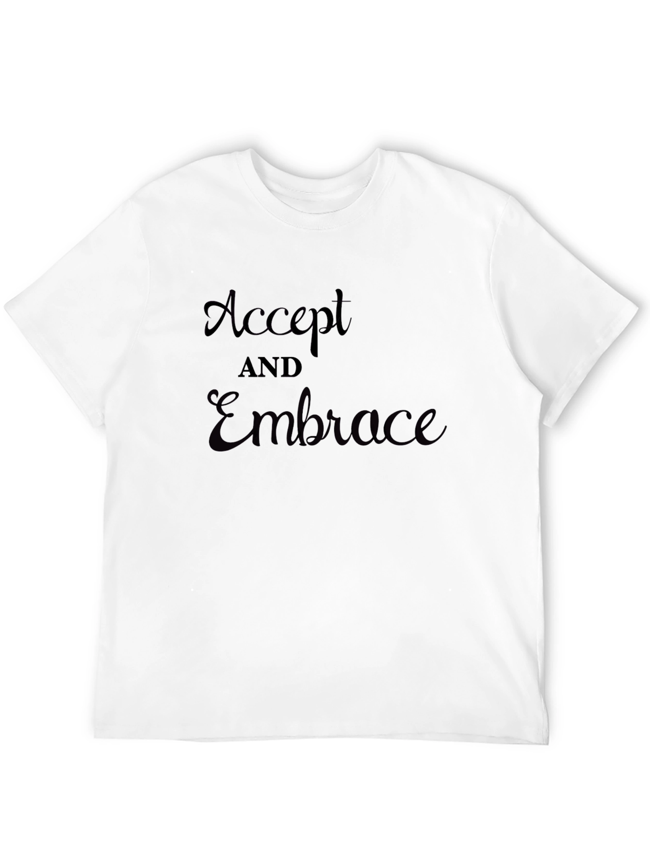 Accept & Embrace Black Graphic Tee