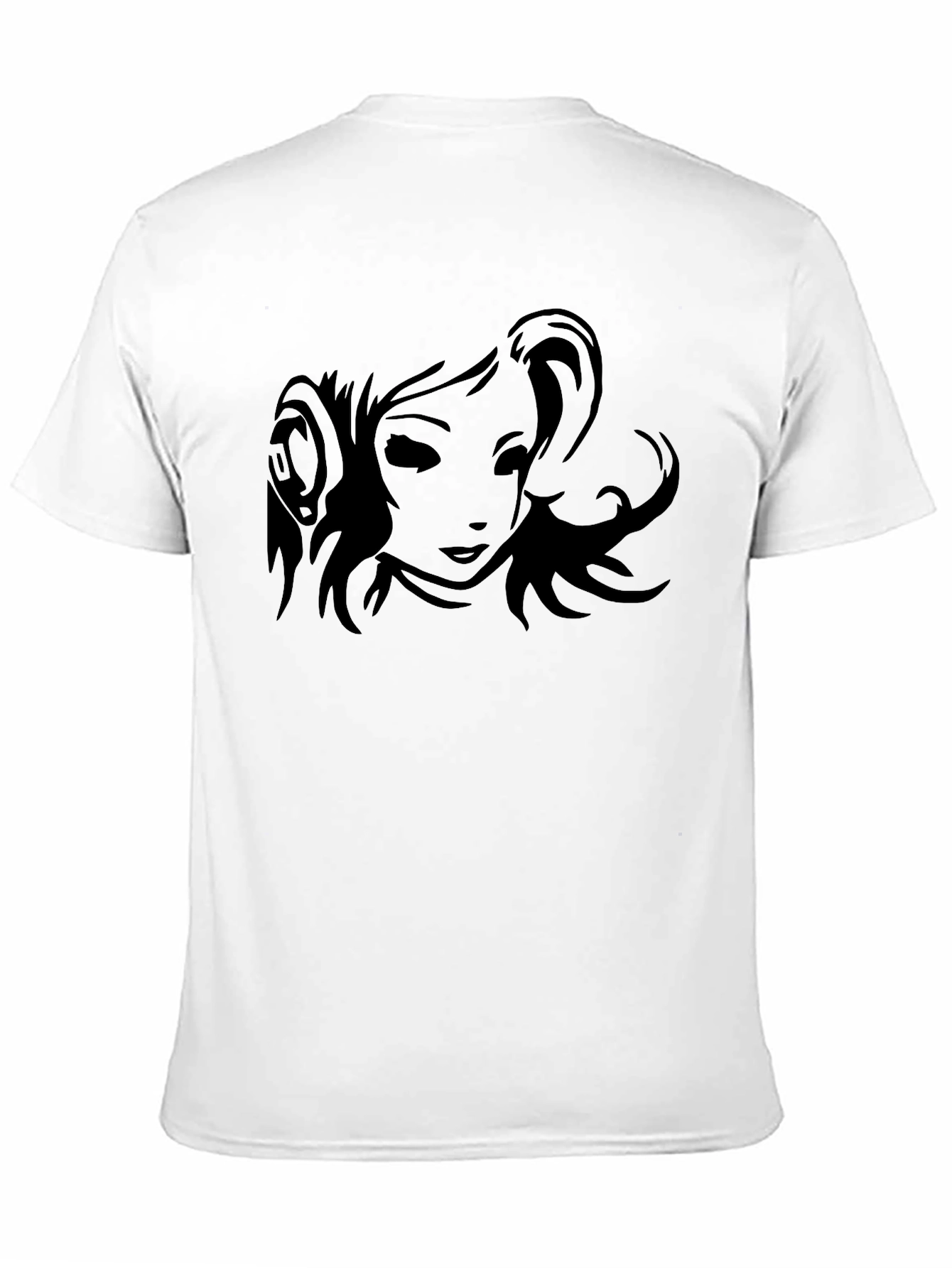 Black T-Shirt with Anime Girl Graphic