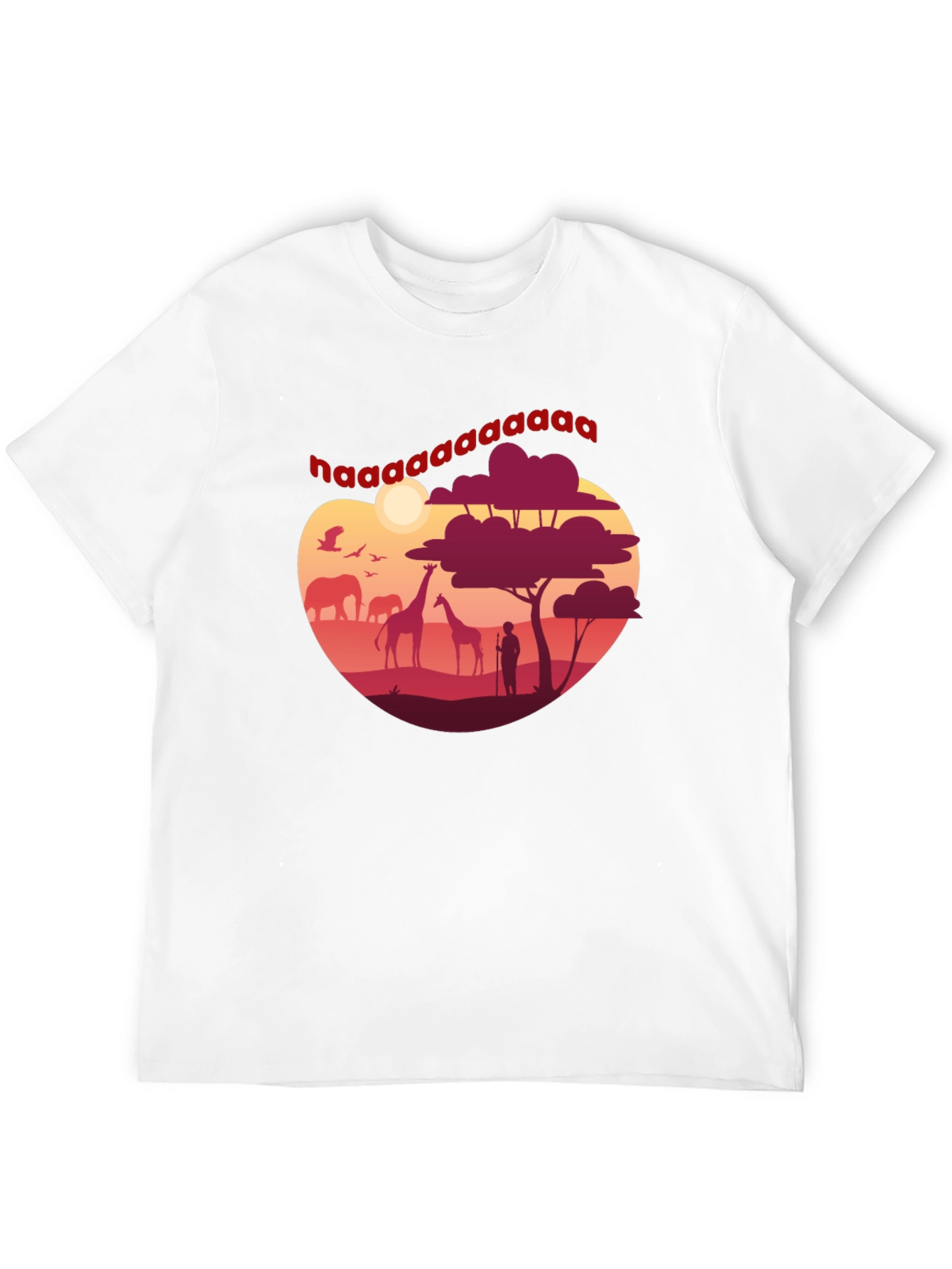 Safari Sunset Graphic Tee - Mens Black T-Shirt